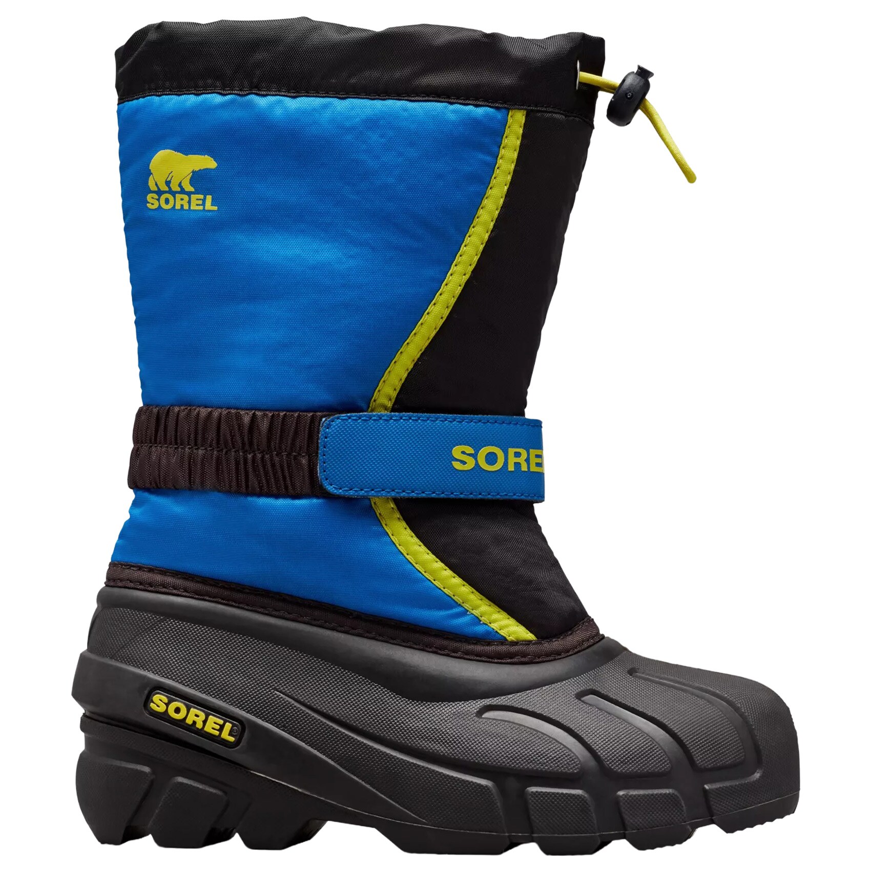 Дитячі снігові черевики Sorel Flurry Print Youth Boot - Black/Super Blue
