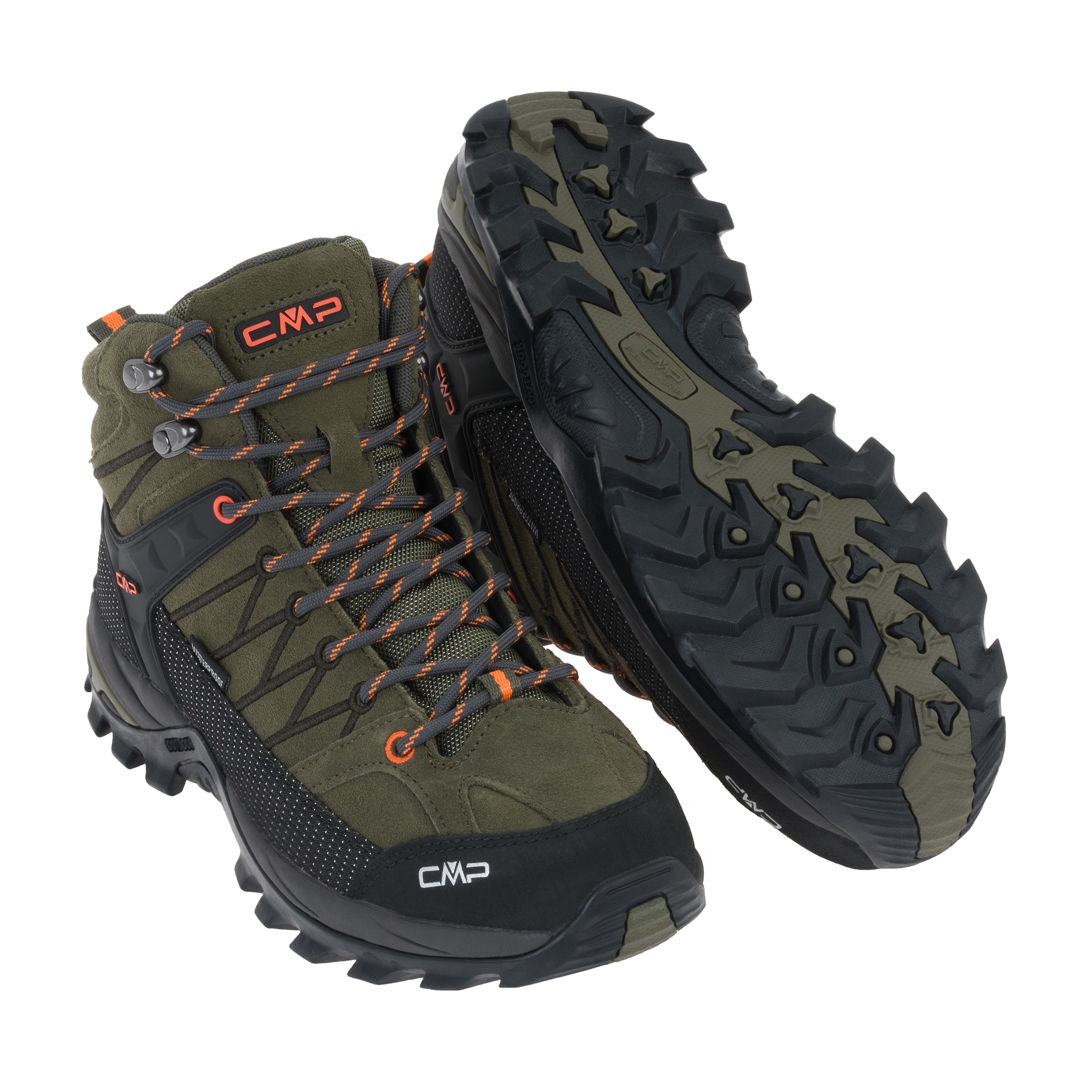 Трекінгові черевики CMP Rigel Mid Waterproof - Olive/Flame