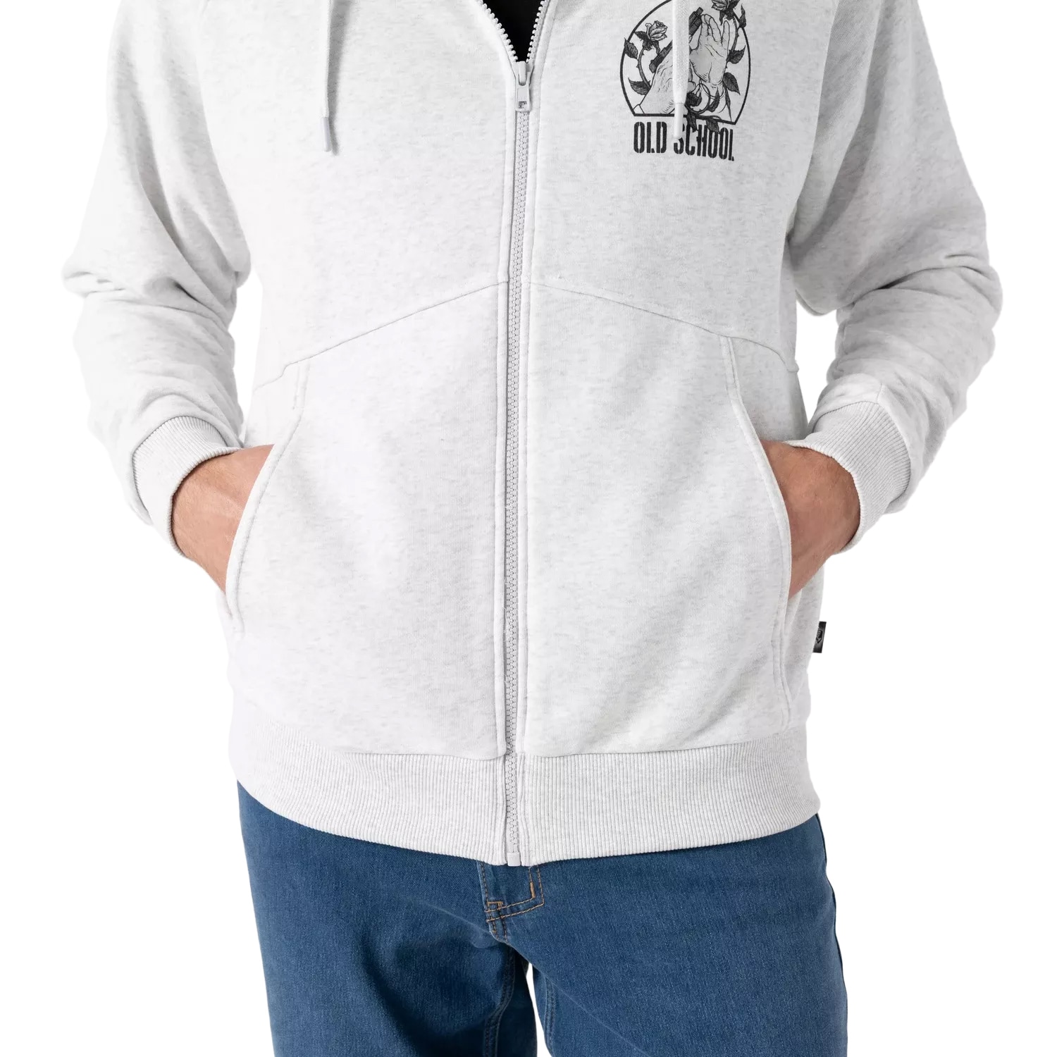 Кофта Helikon Full-Zip Old School - Light Grey Melange