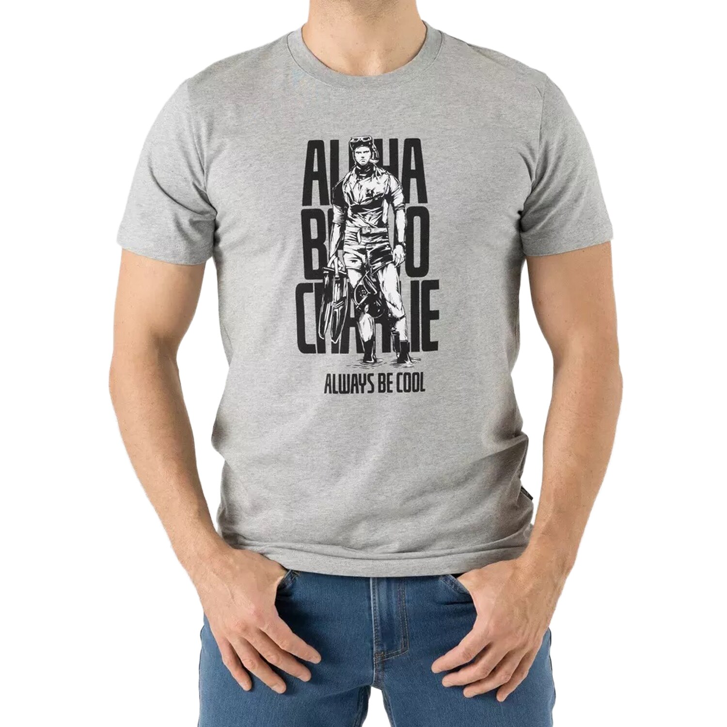 Футболка T-Shirt Helikon ABC Alfa Bravo Charlie - Mid Grey Melange