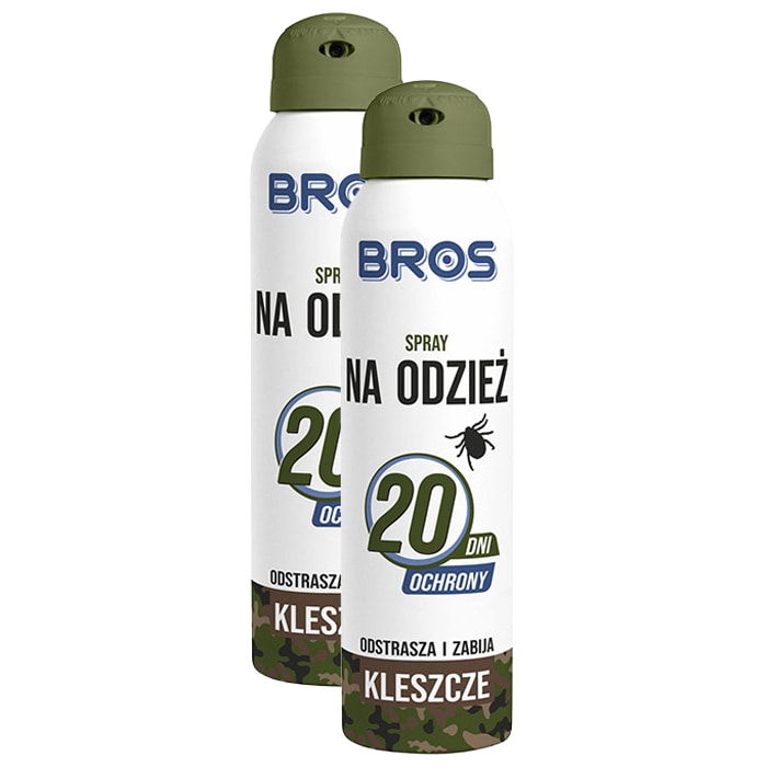 Репелент від кліщів Bros Спрей для одягу - 2 x 90 мл