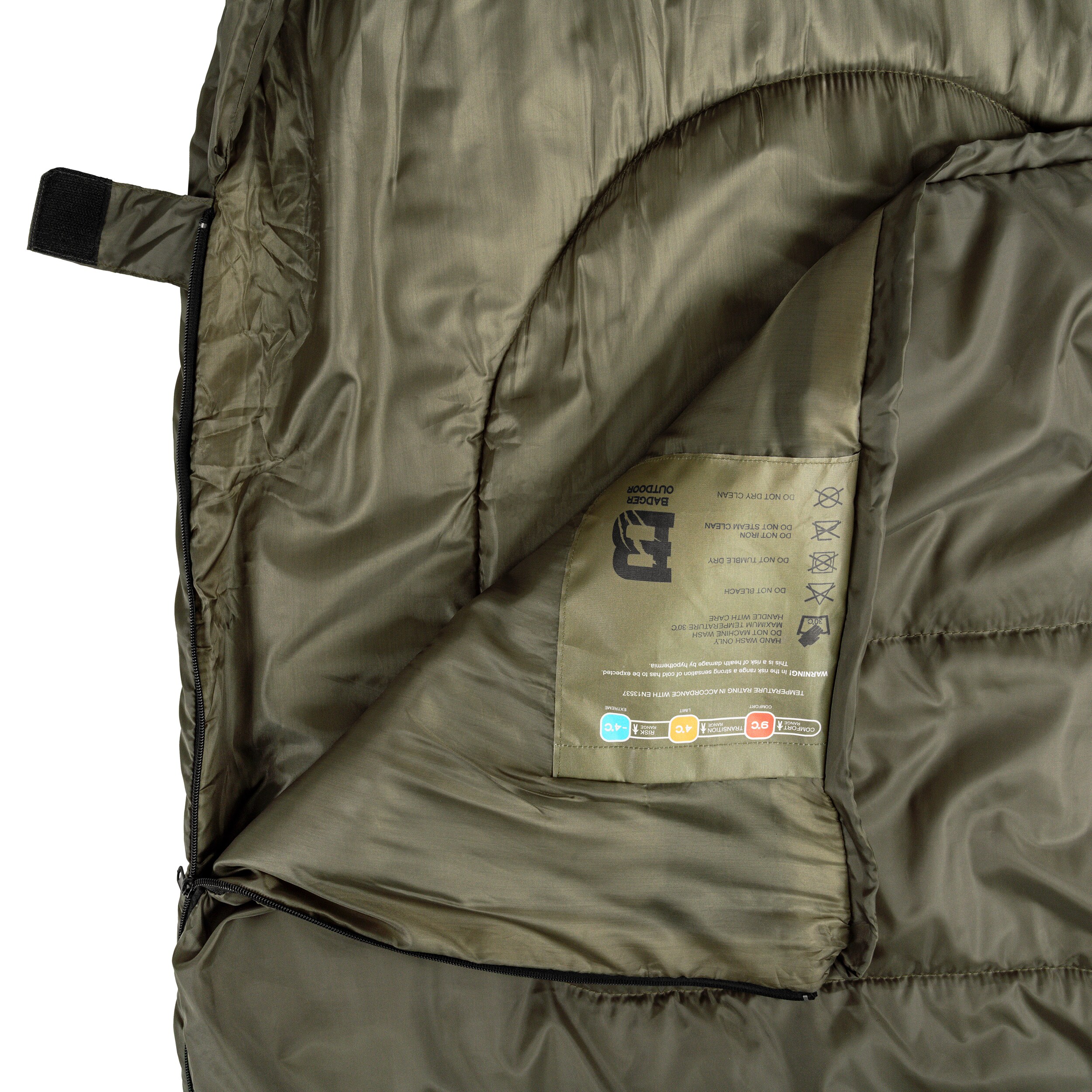 Спальний мішок Badger Outdoor TacPak 10T Olive - лівий
