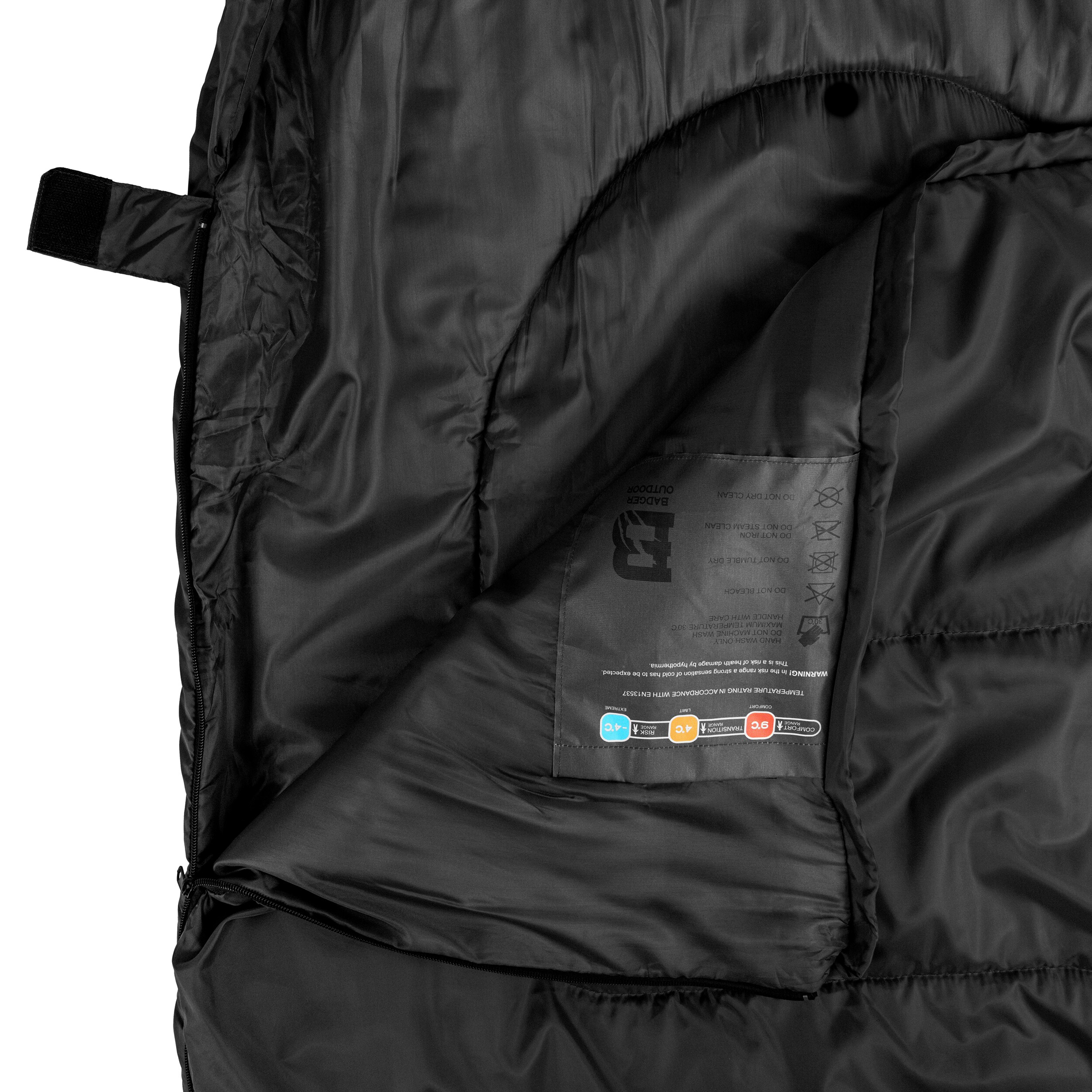 Спальний мішок Badger Outdoor TacPak 10T Black - правий