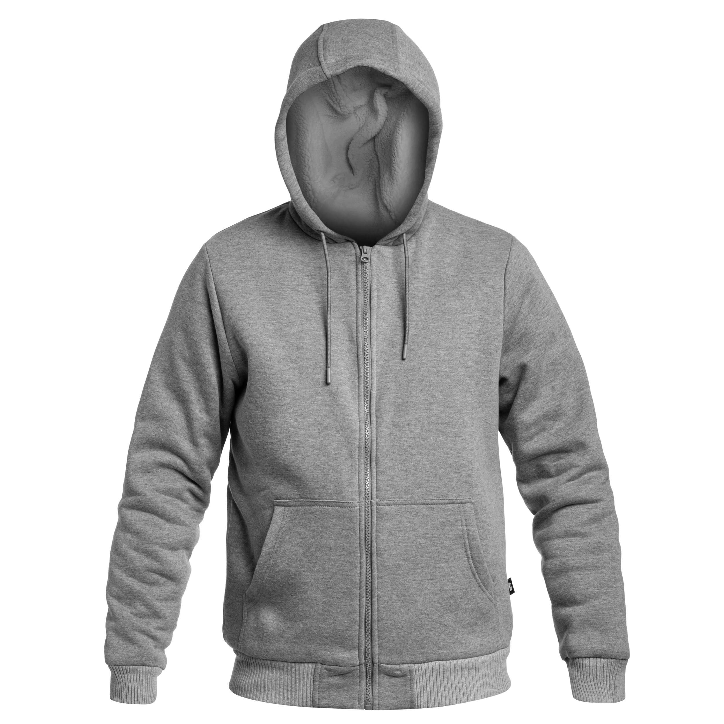 Кофта Brandit Sweatjacket Teddylining - Dark Grey Melange