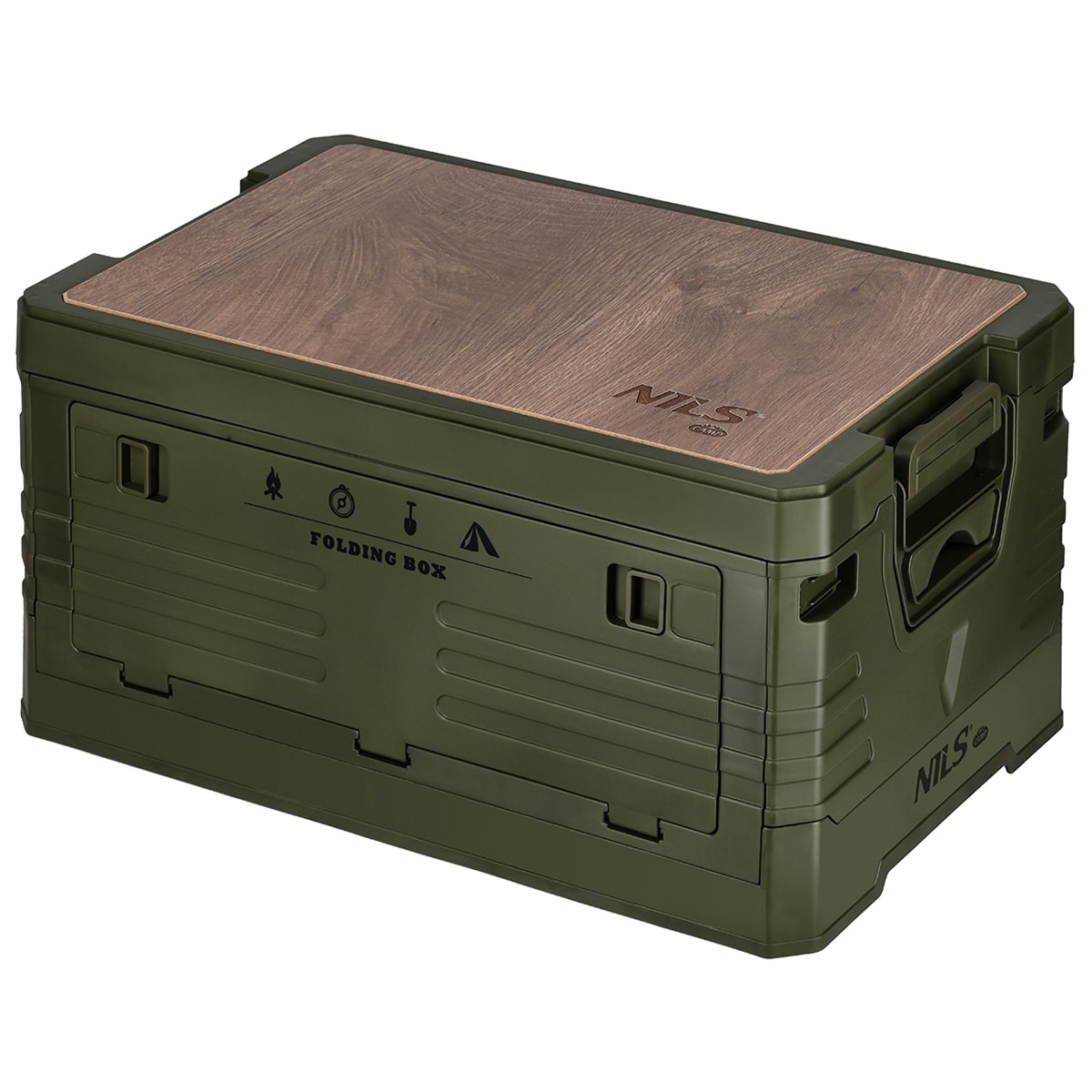 Транспортний ящик Nils Camp NCB4002 32 л з дерев'яною стільницею - Green
