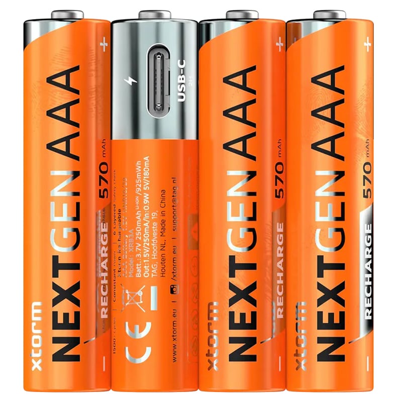 Акумулятор 1,5 В Xtorm NextGen Rechargeable AAA USB-C 570 мАг - 4 шт.