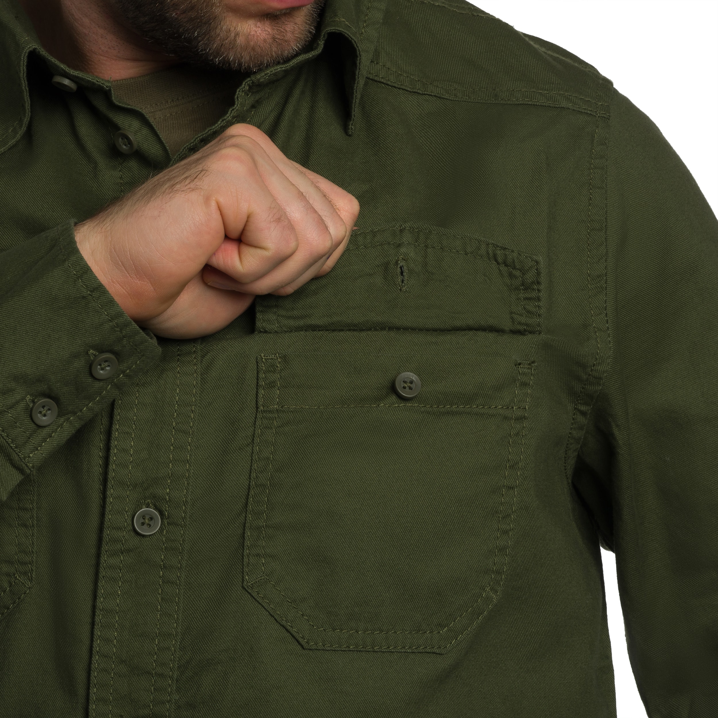 Сорочка Brandit Flannel Shirt Long Sleeve - Olive