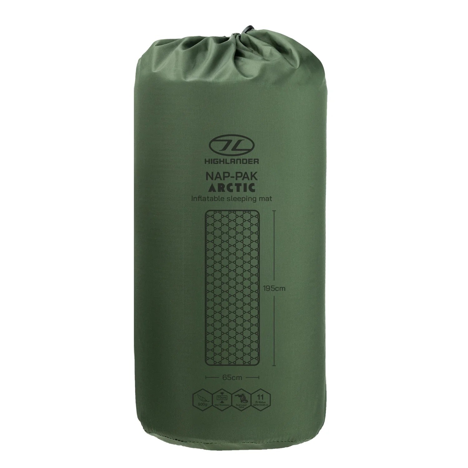 Одномісний матрац Highlander Outdoor Nap-Pak Arctic R11 - Olive Green