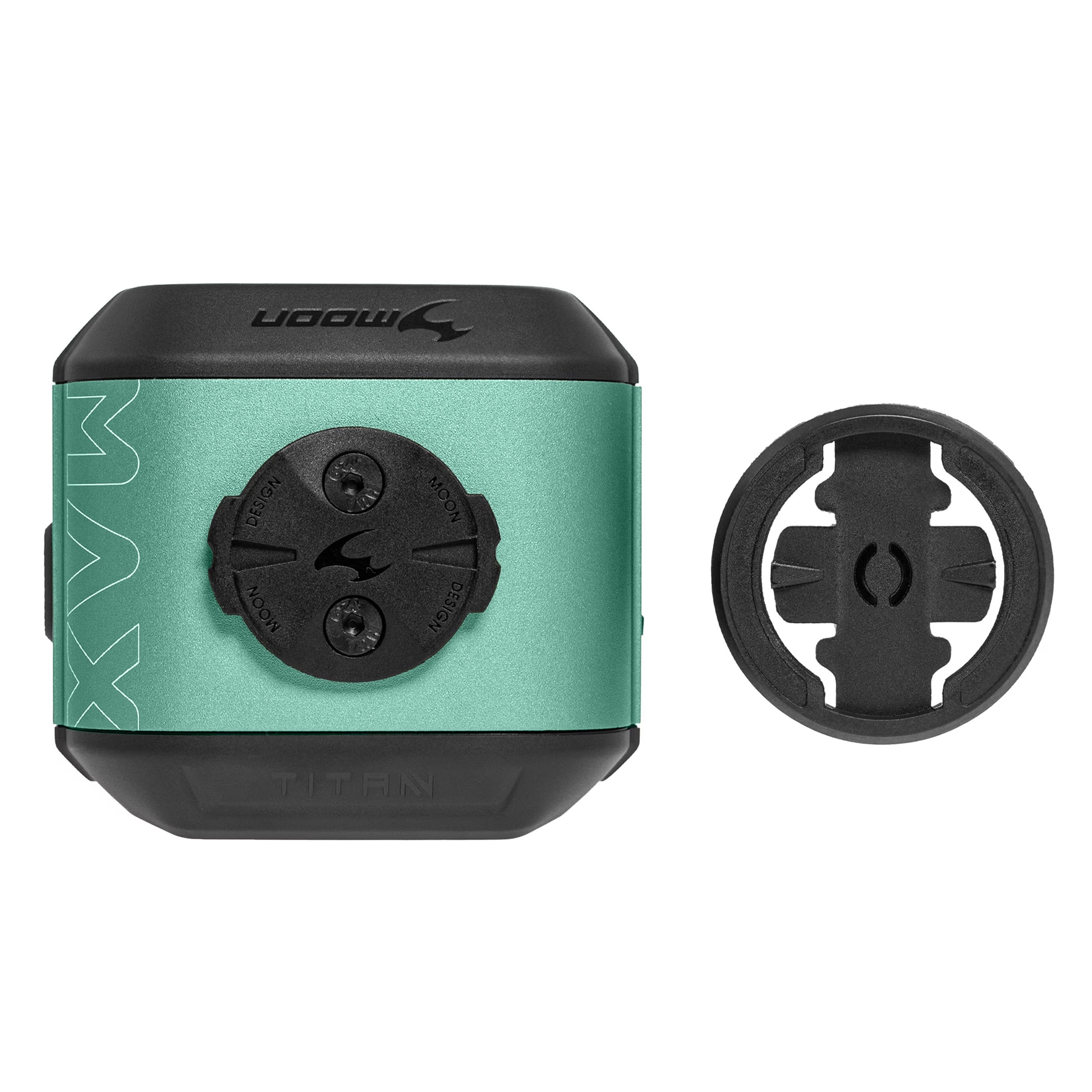 Переднє велосипедне світло Moon Titan Max Seafoam Teal - 1700 люменів