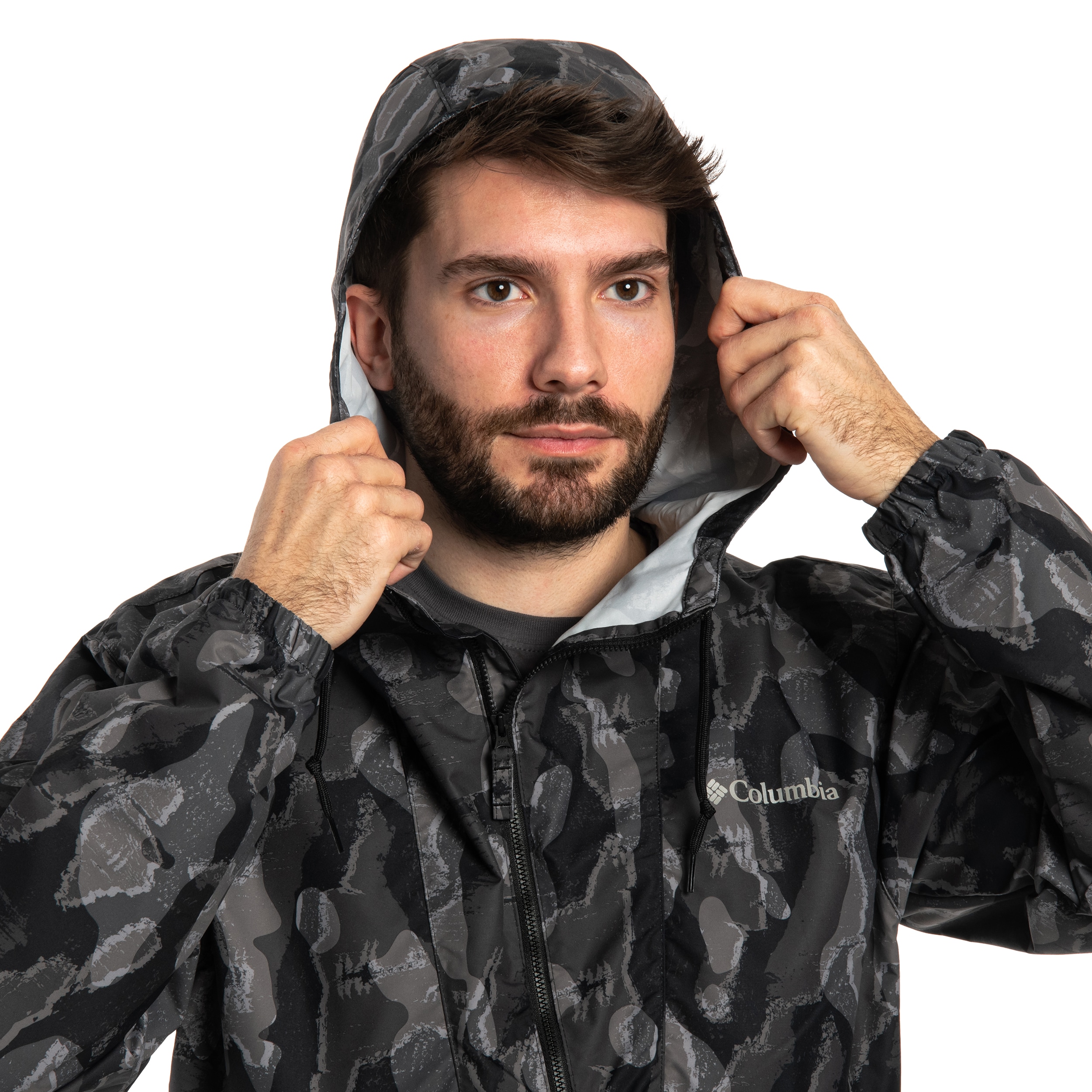 Куртка Columbia Spire Valley Novelty Windbreaker - Black Treebark/Black