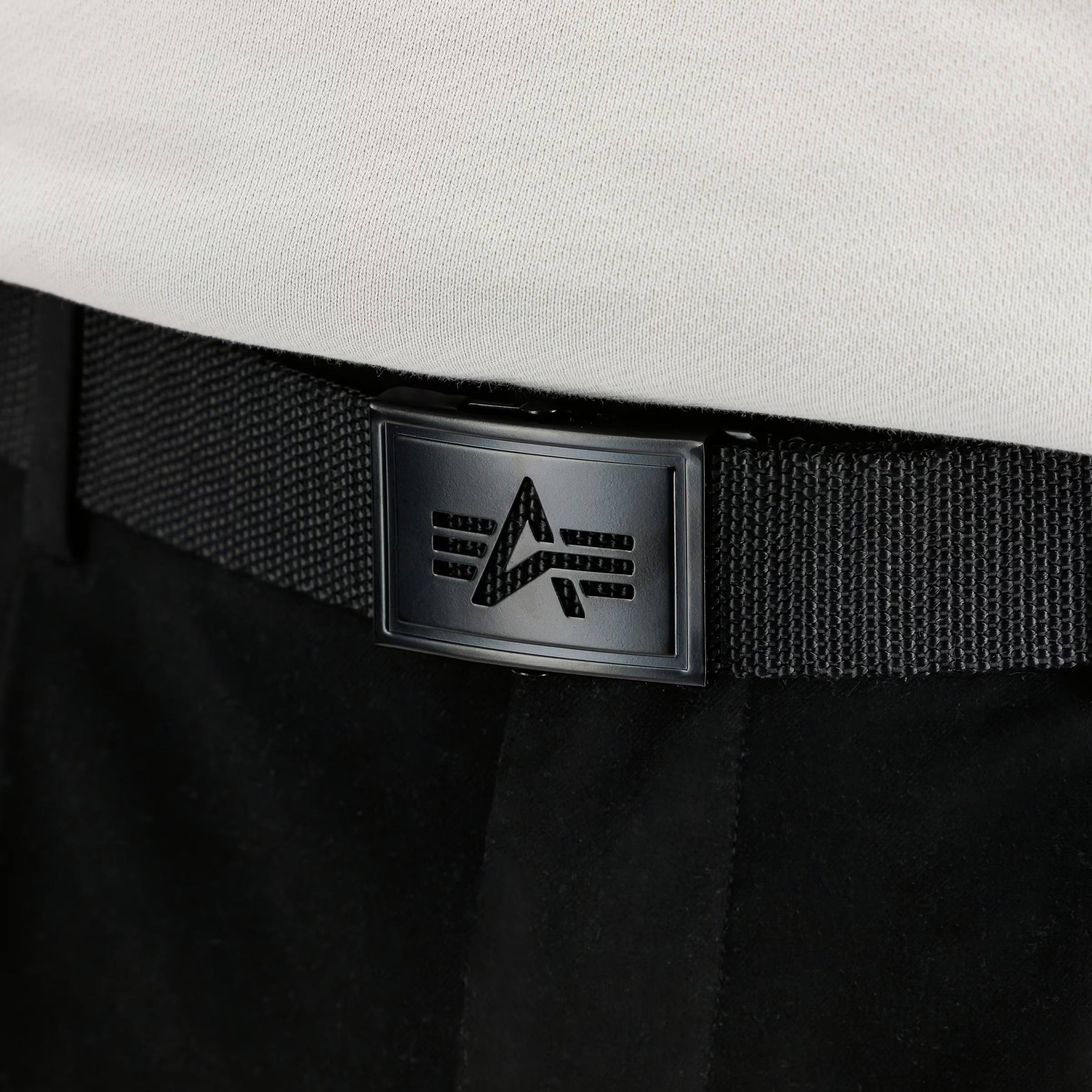 Ремінь Alpha Industries Heavy Duty Belt - Black/Black