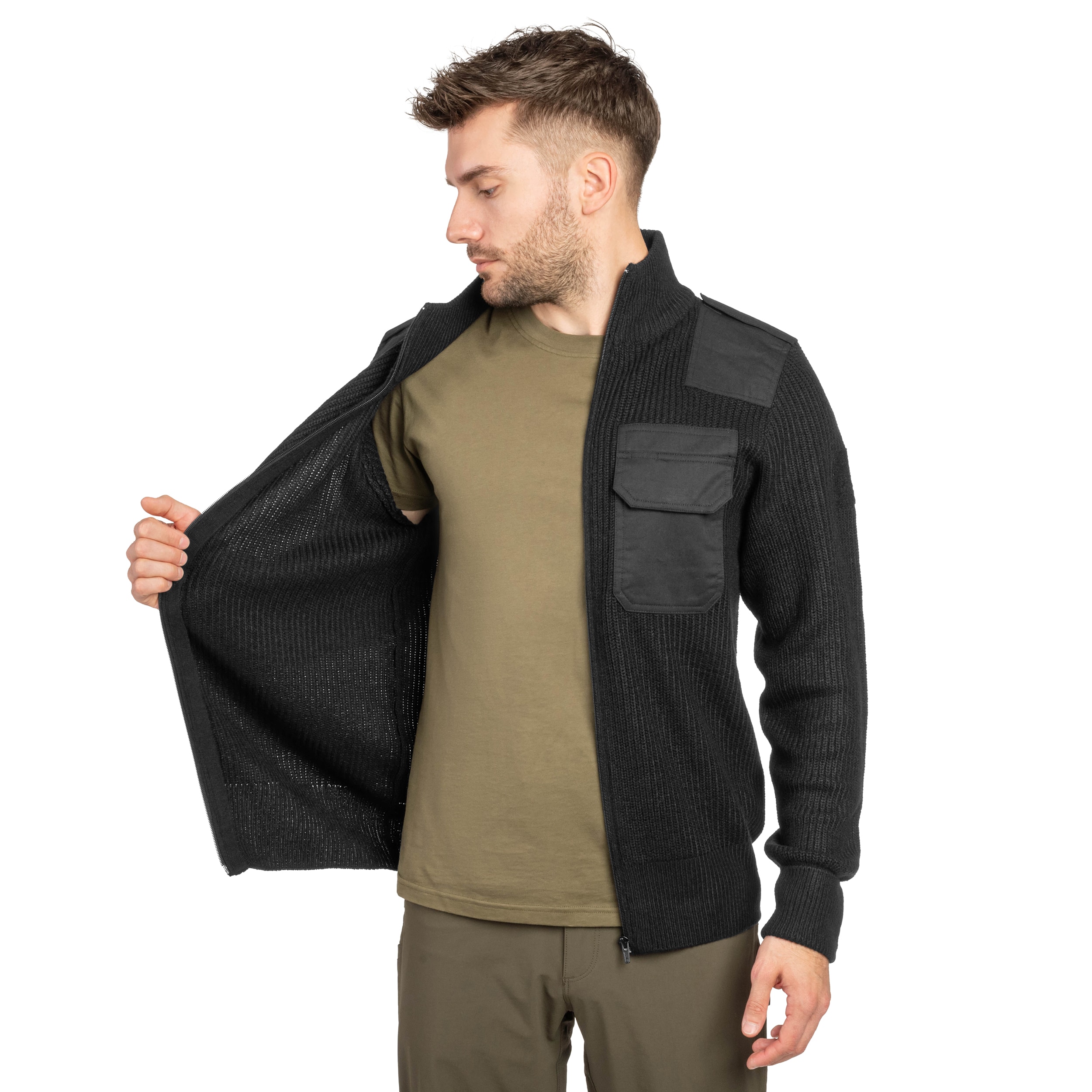 Светр Brandit BW Cardigan - Black
