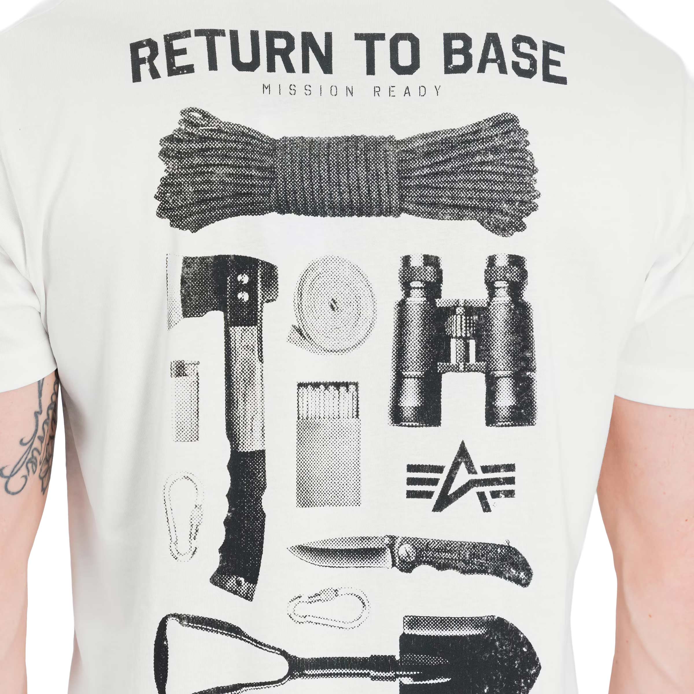 Футболка T-shirt Alpha Industries Return to Base - White