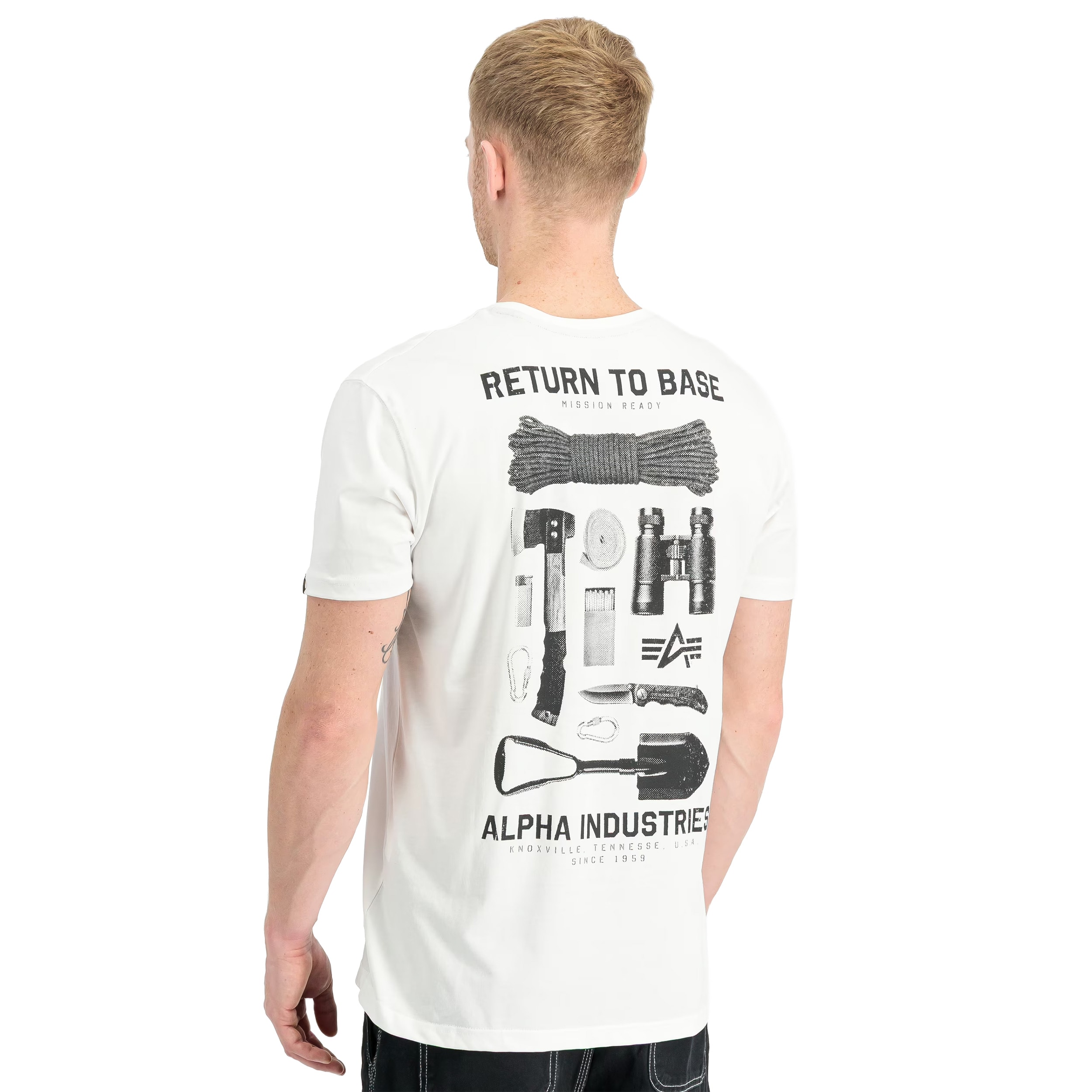 Футболка T-shirt Alpha Industries Return to Base - White