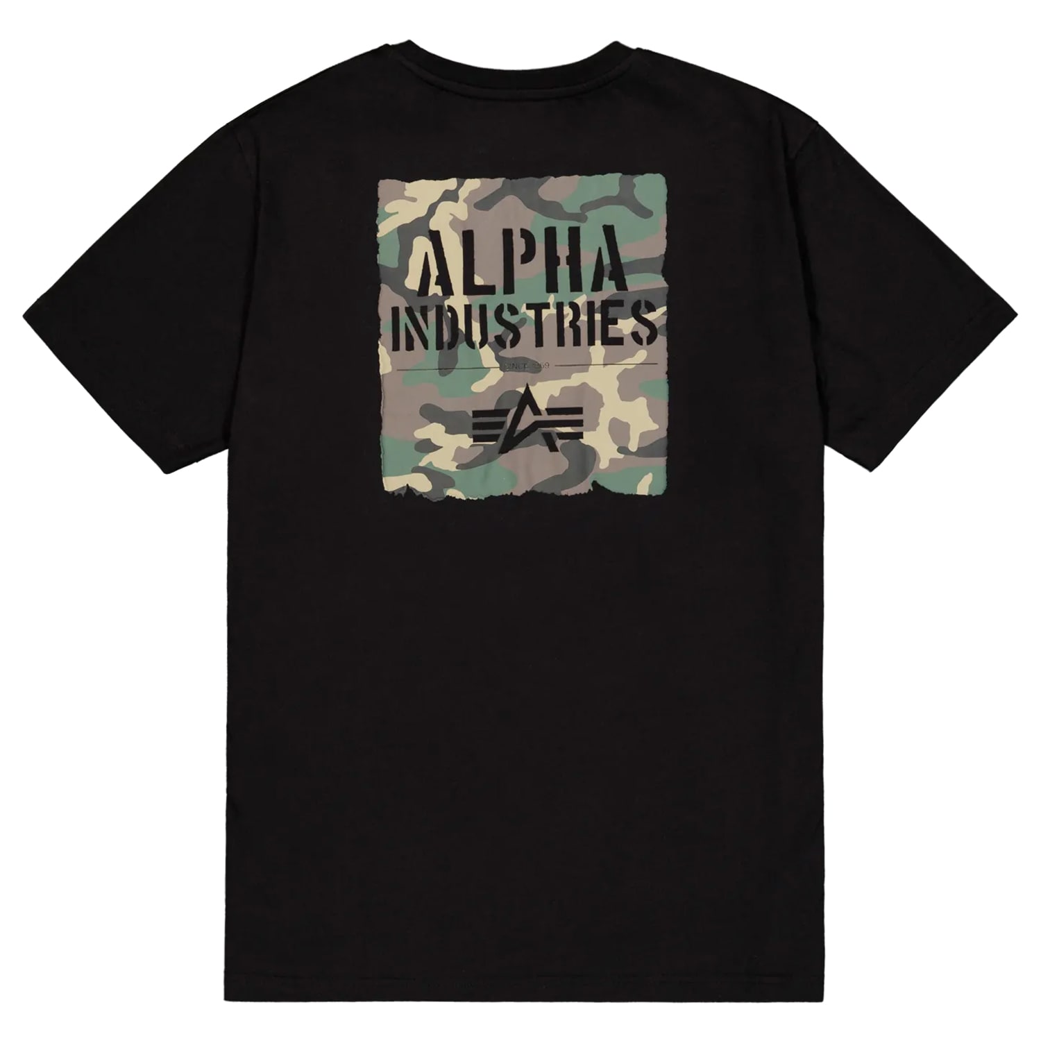 Футболка T-Shirt Alpha Industries Camo Print - Black