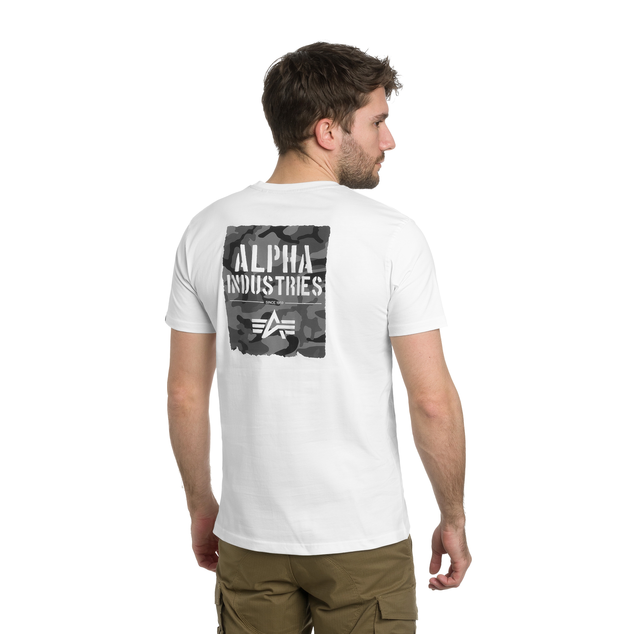 Футболка T-Shirt Alpha Industries Camo Print - White