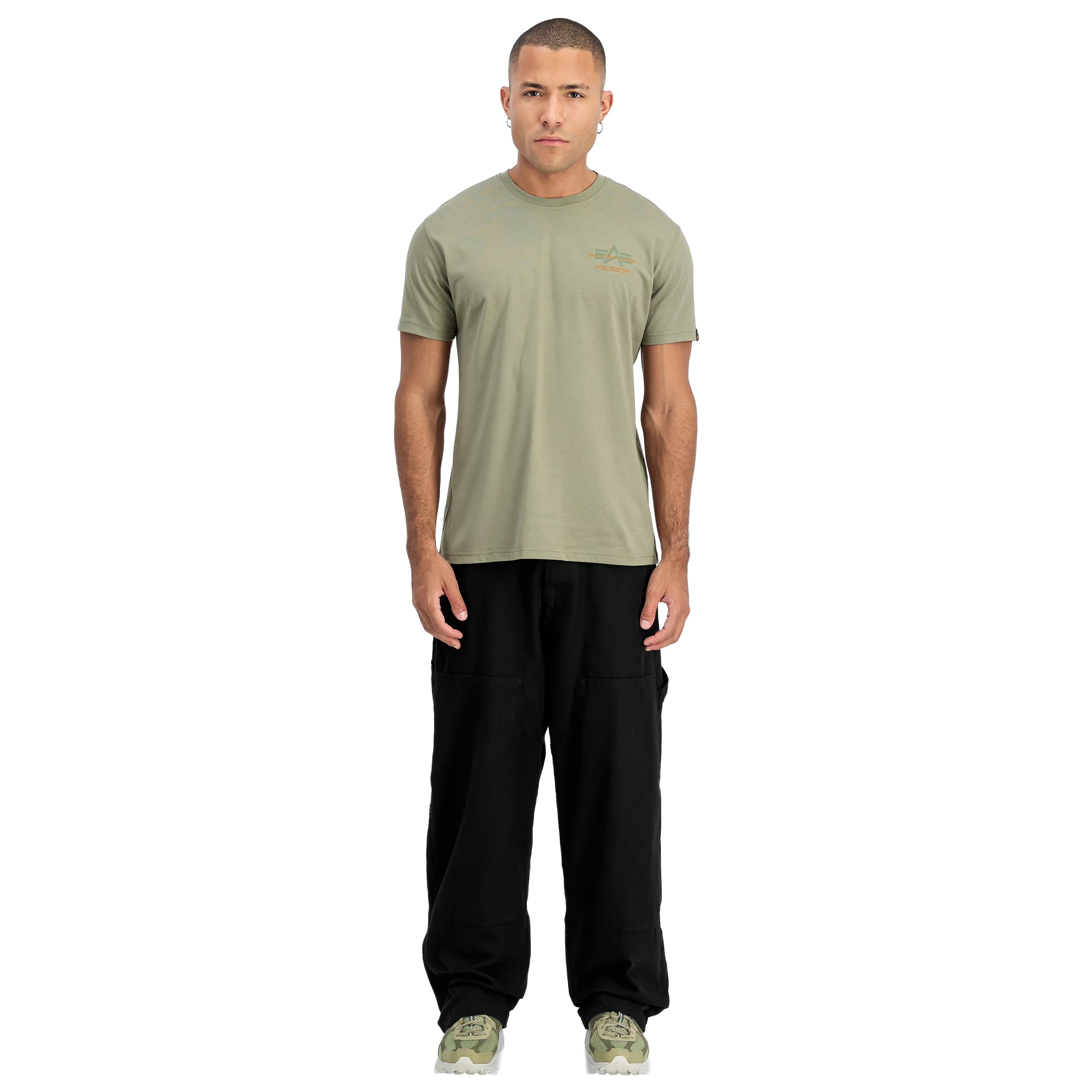 Футболка T-shirt Alpha Industries Tonal Logo Print - Olive
