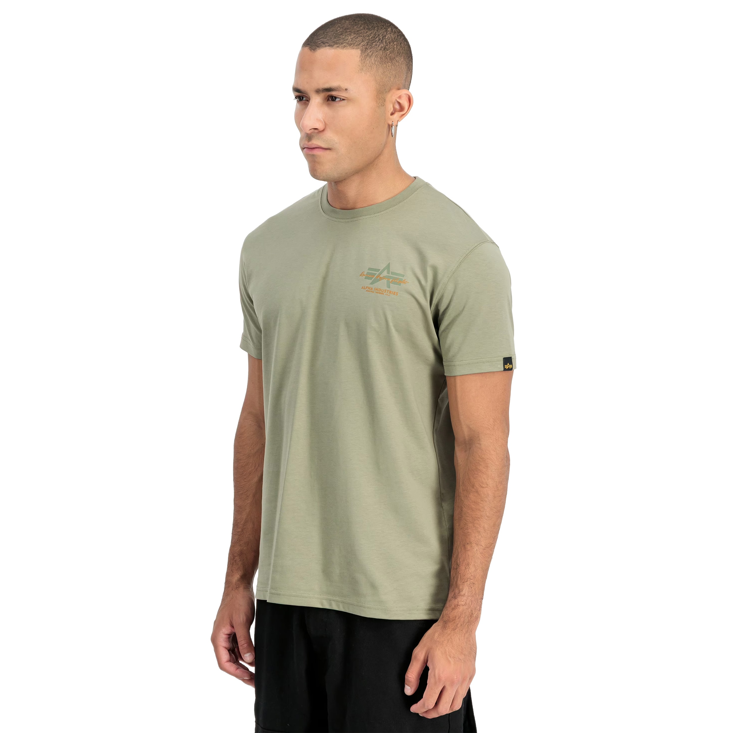 Футболка T-shirt Alpha Industries Tonal Logo Print - Olive