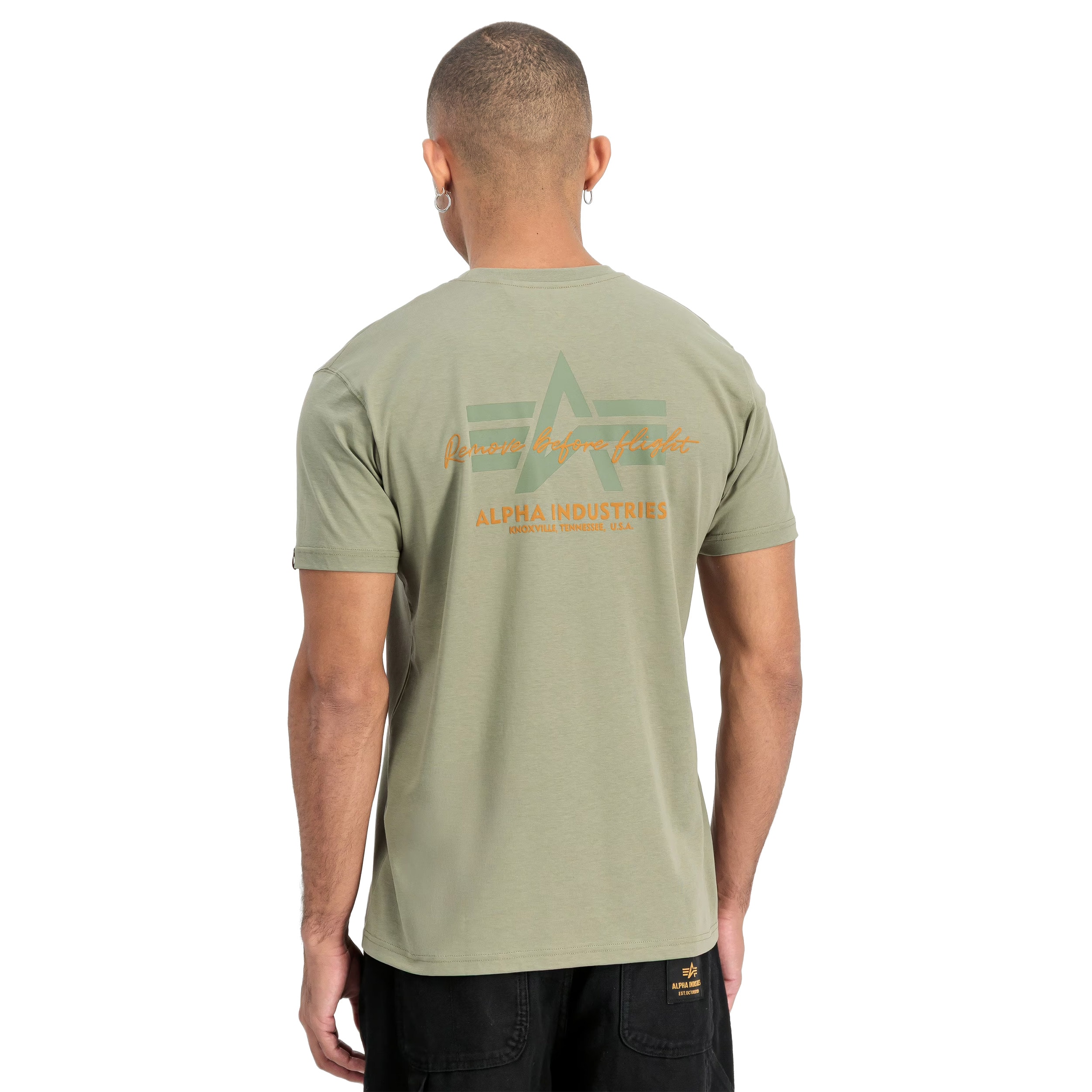 Футболка T-shirt Alpha Industries Tonal Logo Print - Olive