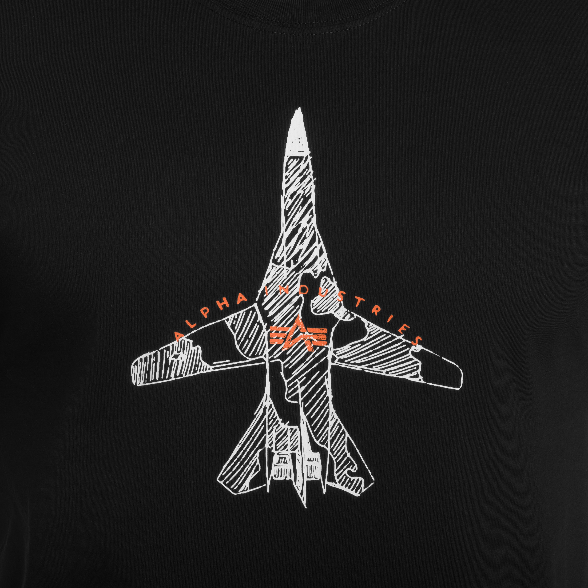 Футболка T-Shirt Alpha Industries Air Force Sketch - Black