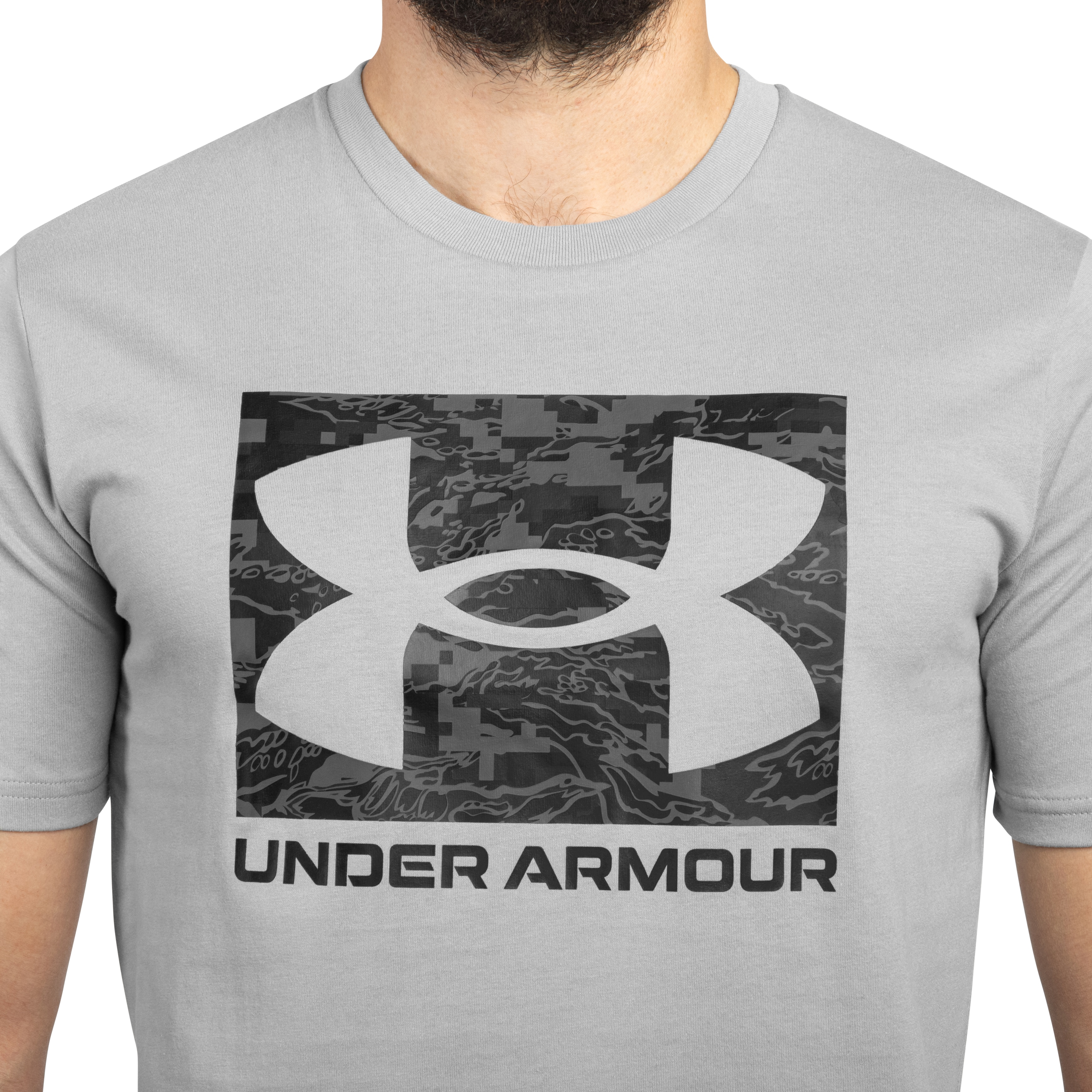 Футболка T-shirt Under Armour UA ABC Camo Boxed Logo - Titanium/Black