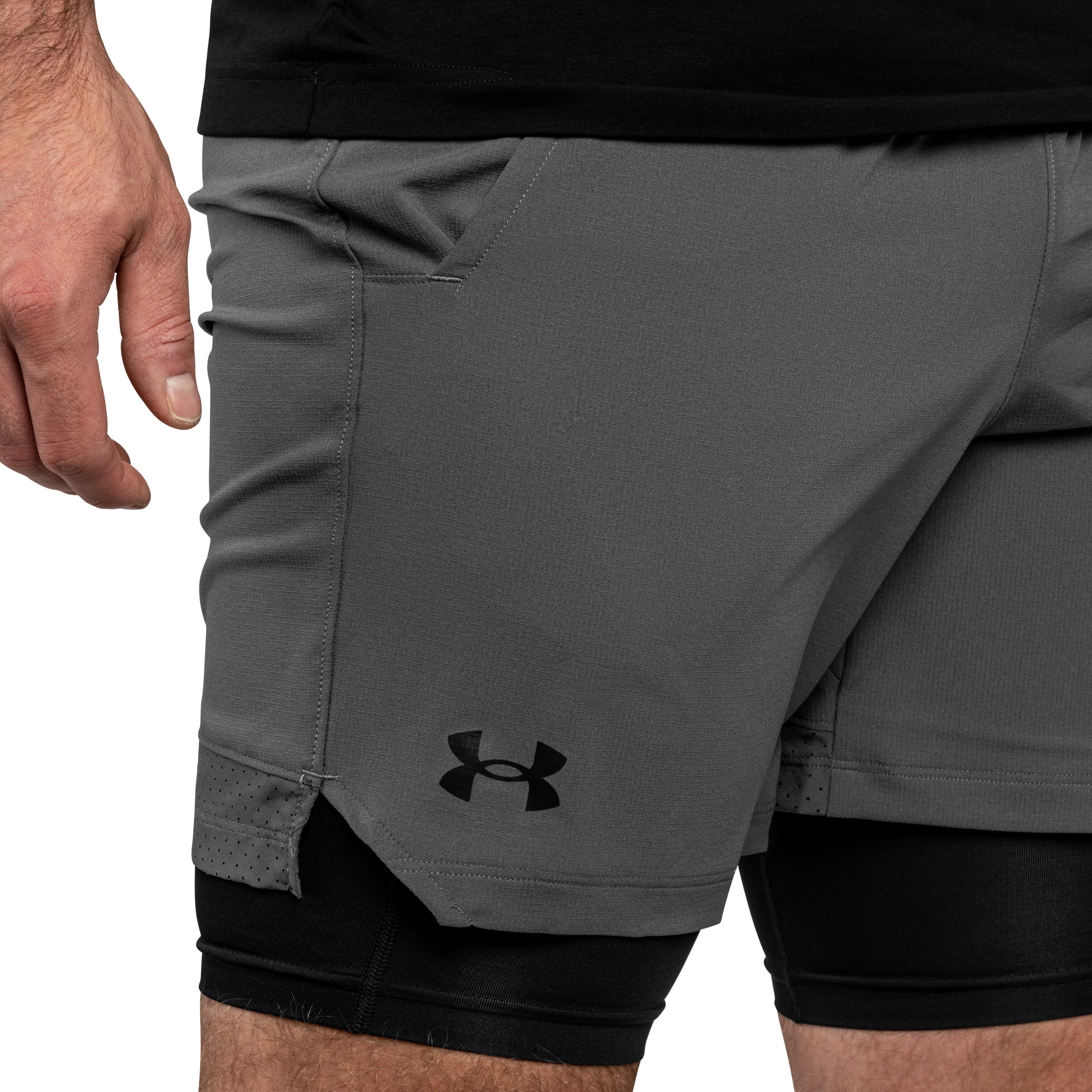 Шорти Under Armour 2-in-1 Vanish Woven - Castle Rock/Black
