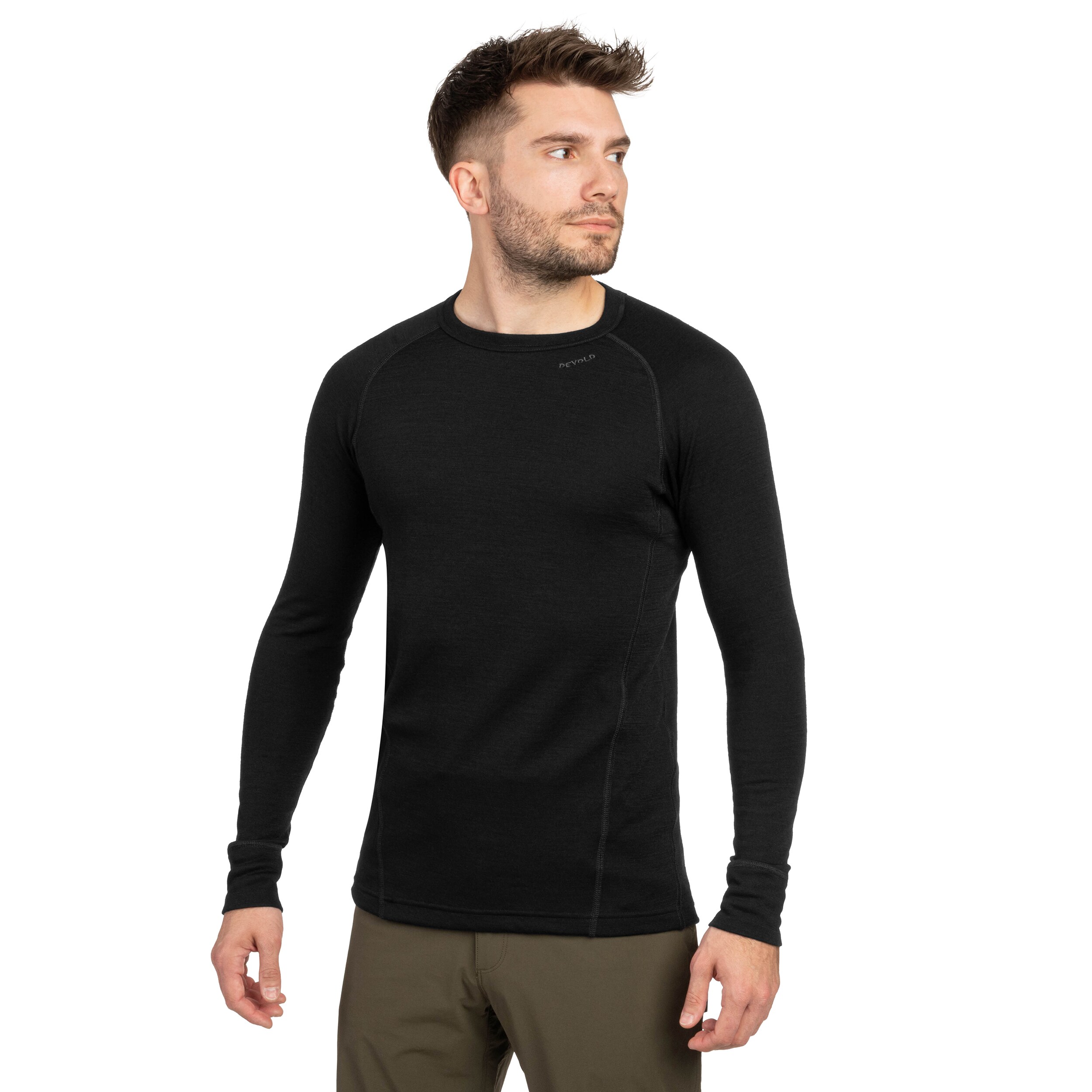 Термоактивна футболка Devold Duo Active Merino Long Sleeve - Black