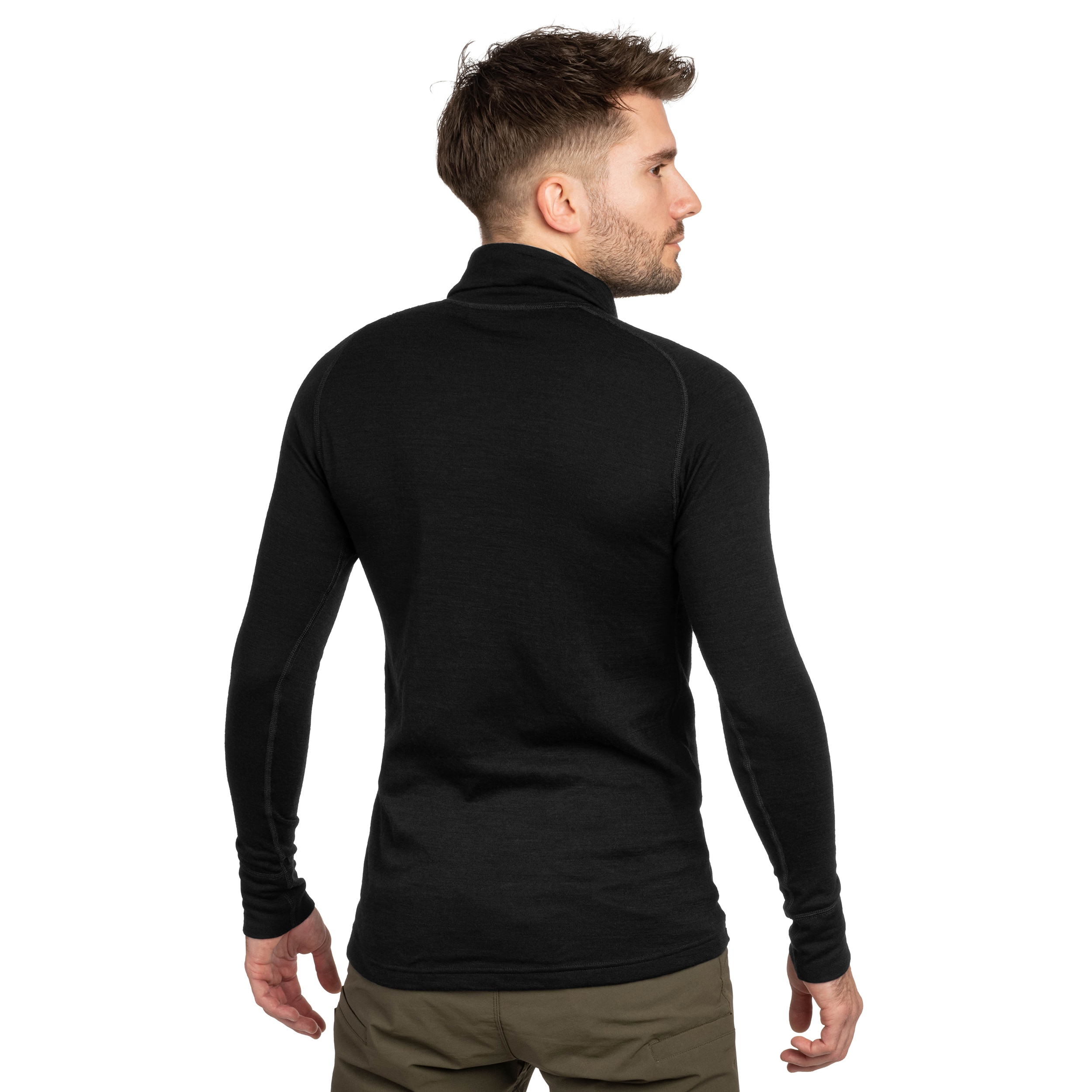 Термоактивна футболка Devold Duo Active Merino Zip Neck - Black