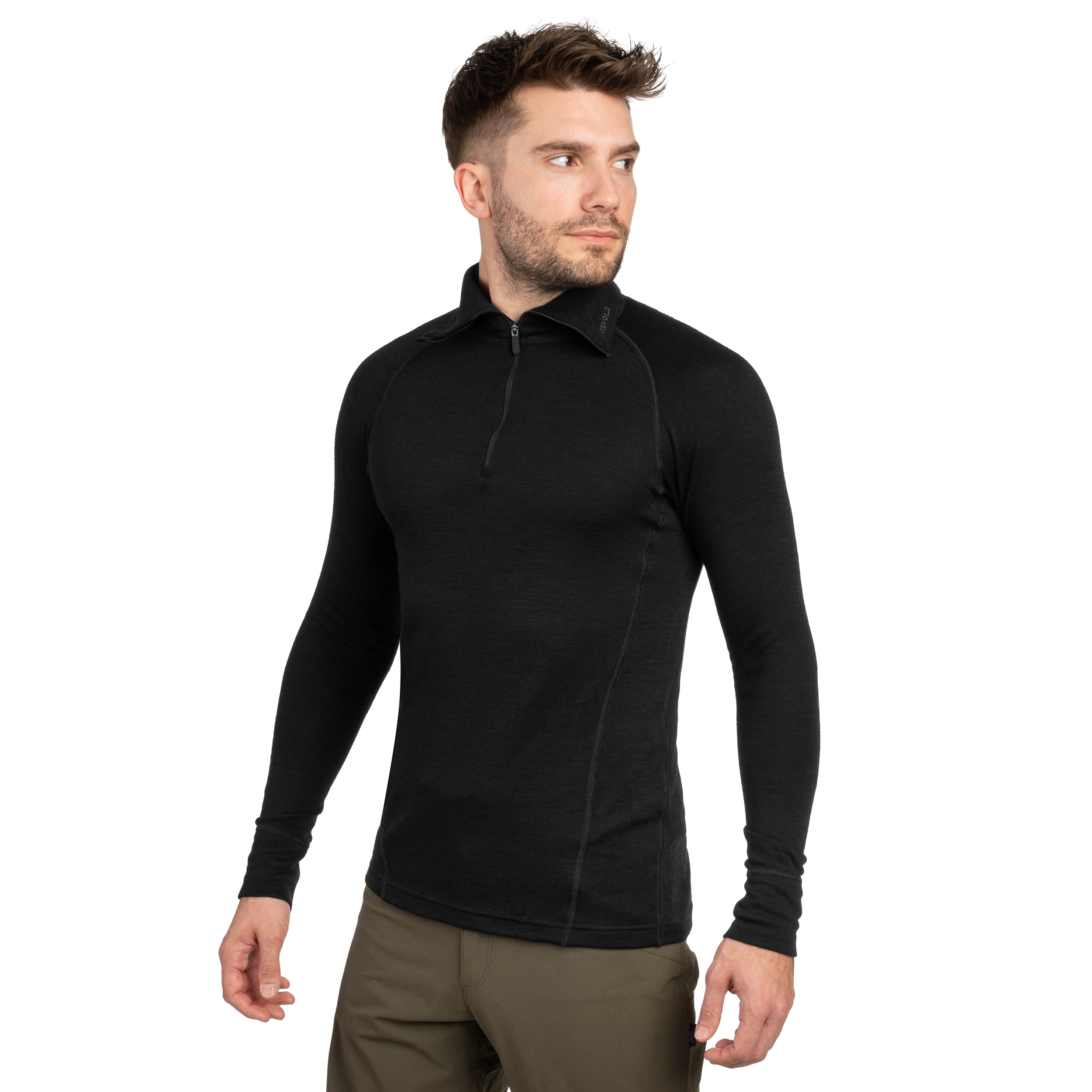 Термоактивна футболка Devold Duo Active Merino Zip Neck - Black