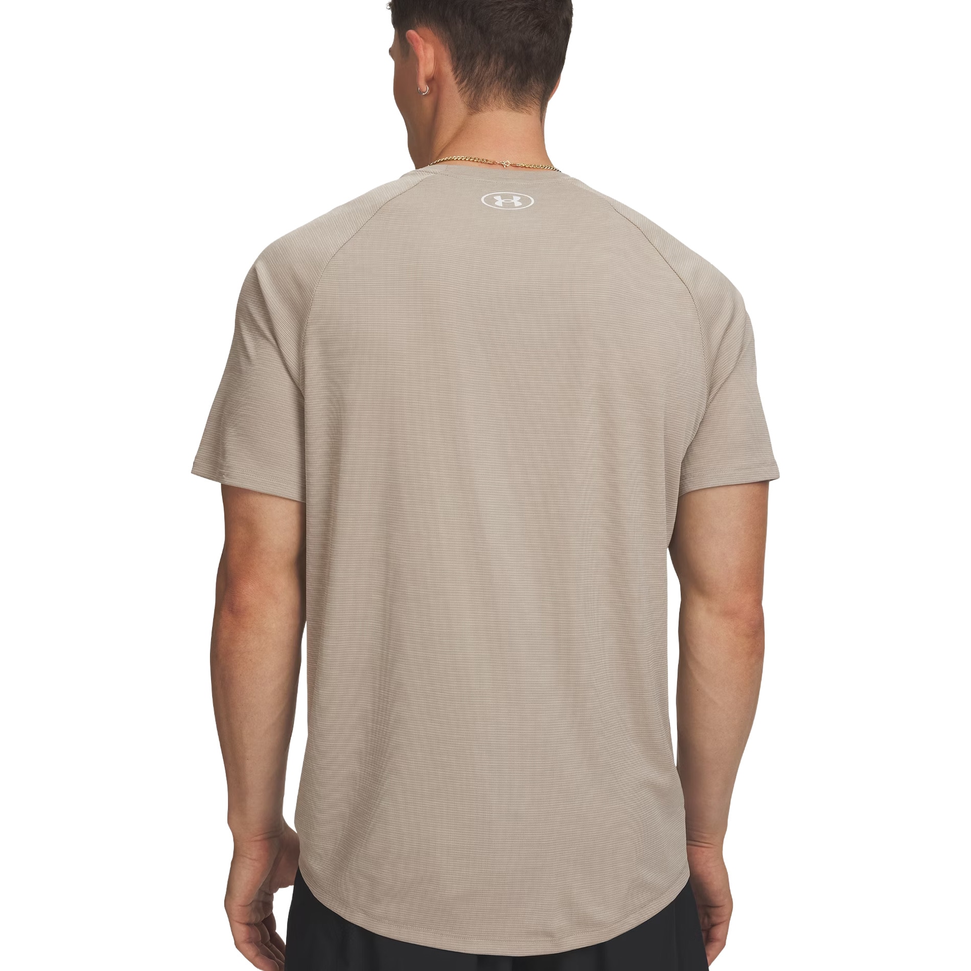 Футболка T-shirt Under Armour UA Tech Textured - Timberwolf Taupe/White