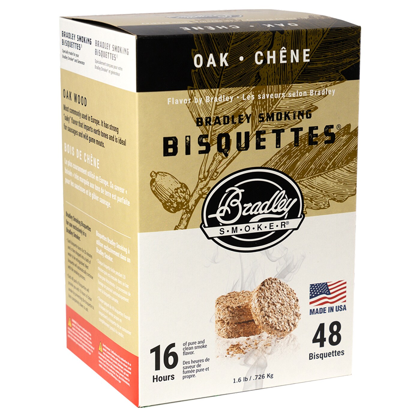 Тріска для копчення Bradley Smoker Bisquettes 48 шт. - Дуб