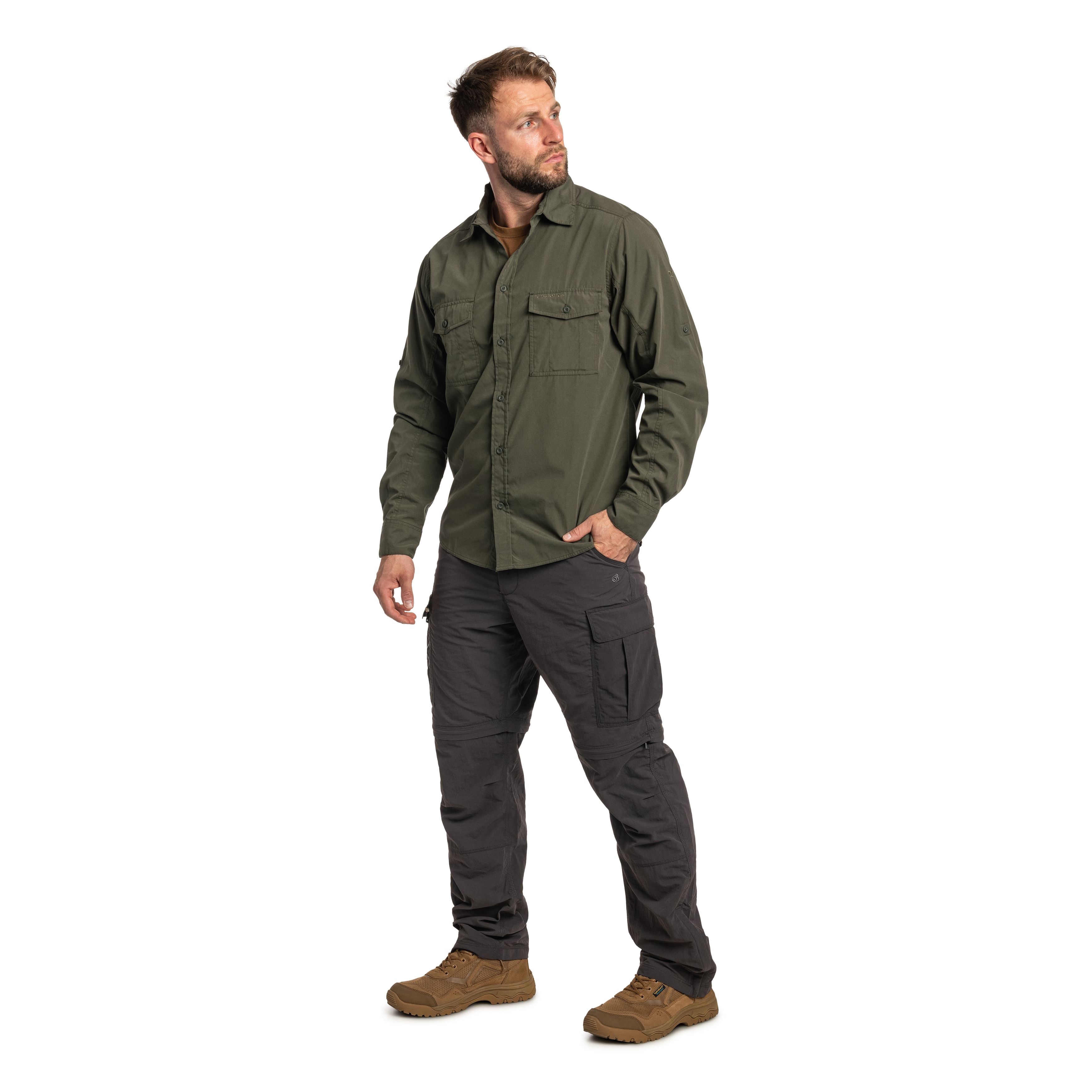 Штани Craghoppers NosiLife Convertible Cargo III - Black Pepper