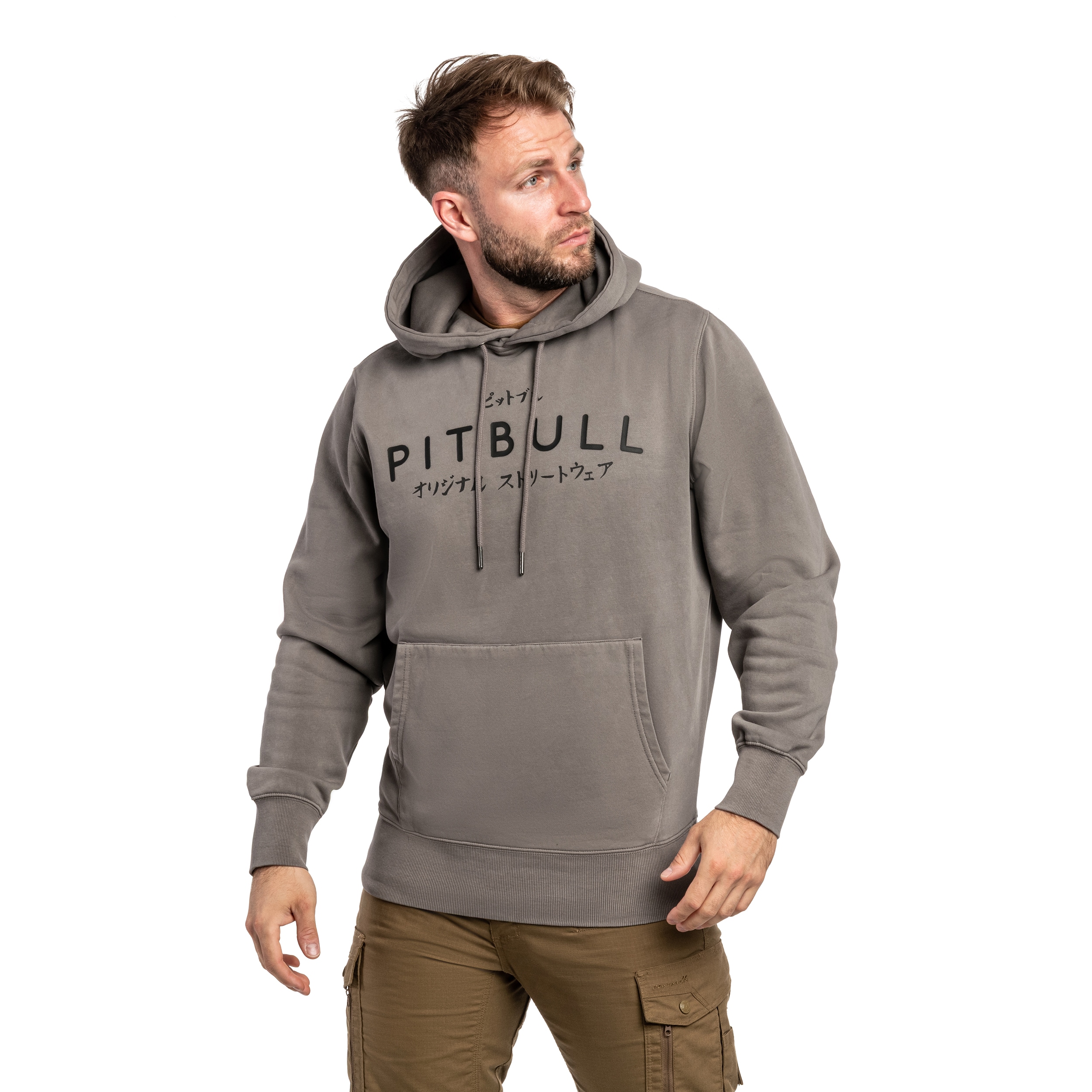 Кофта Pitbull Washed MT Fuji Hooded - Grey