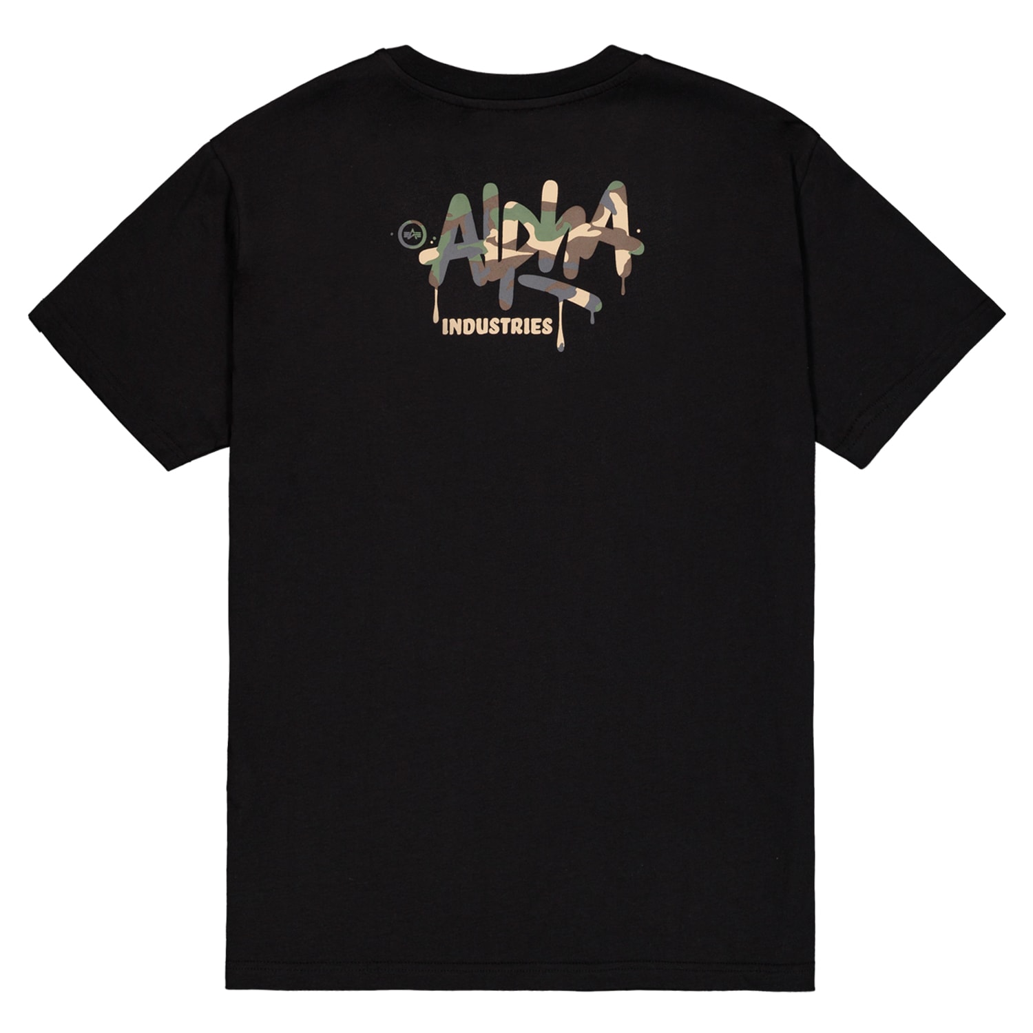 Футболка T-shirt Alpha Industries Signature Camo - Black