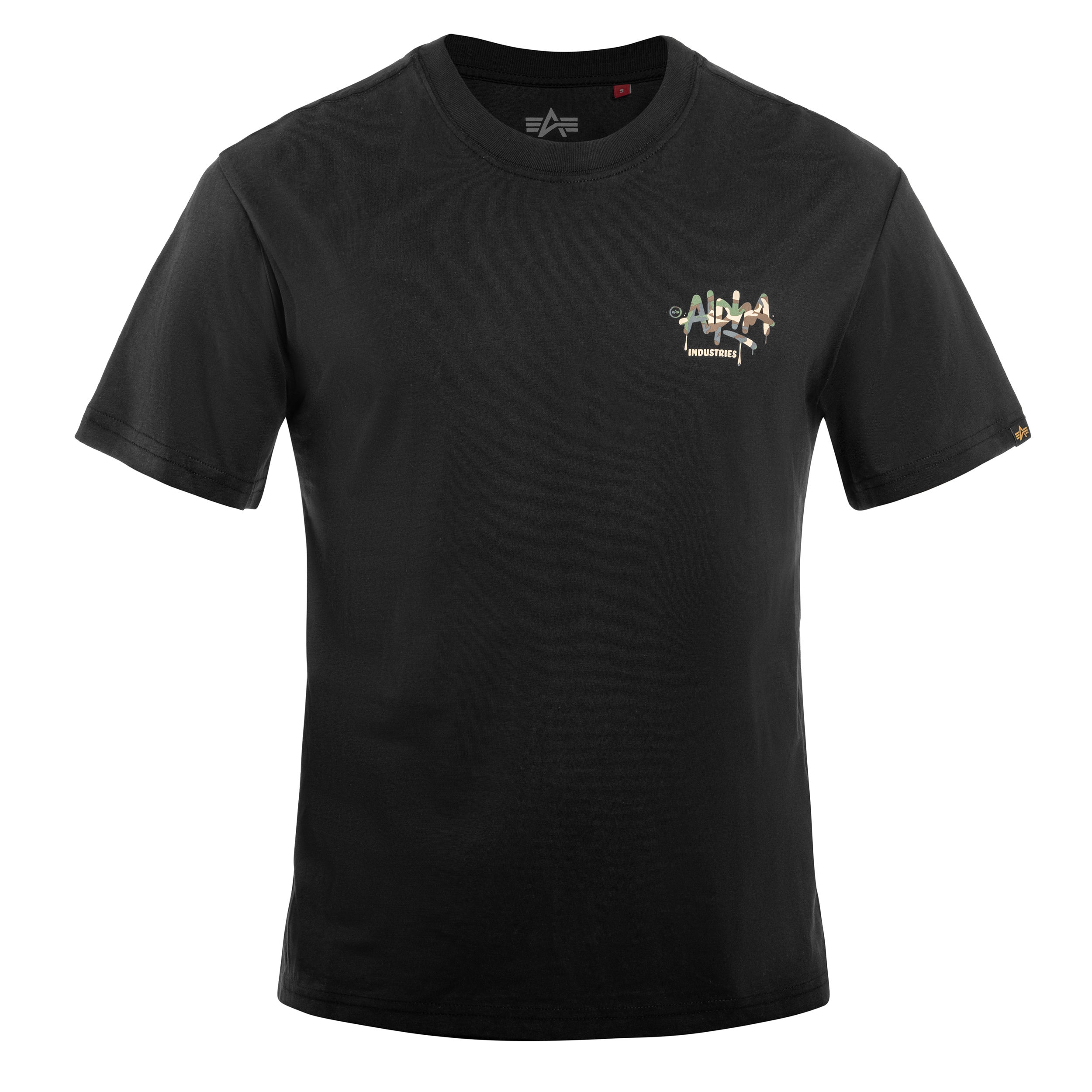 Футболка T-shirt Alpha Industries Signature Camo - Black