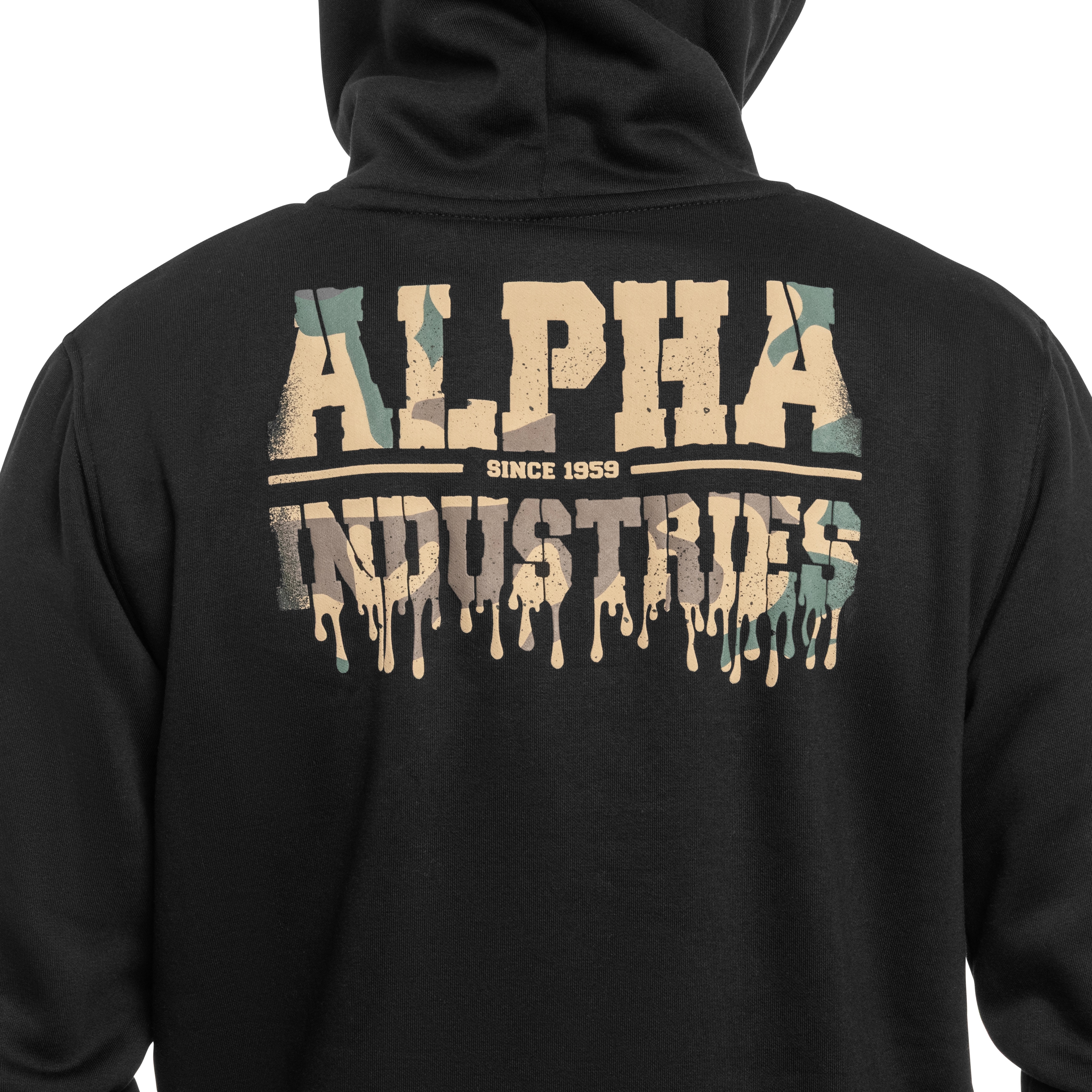 Кофта Alpha Industries Dripping Camo Print - Black