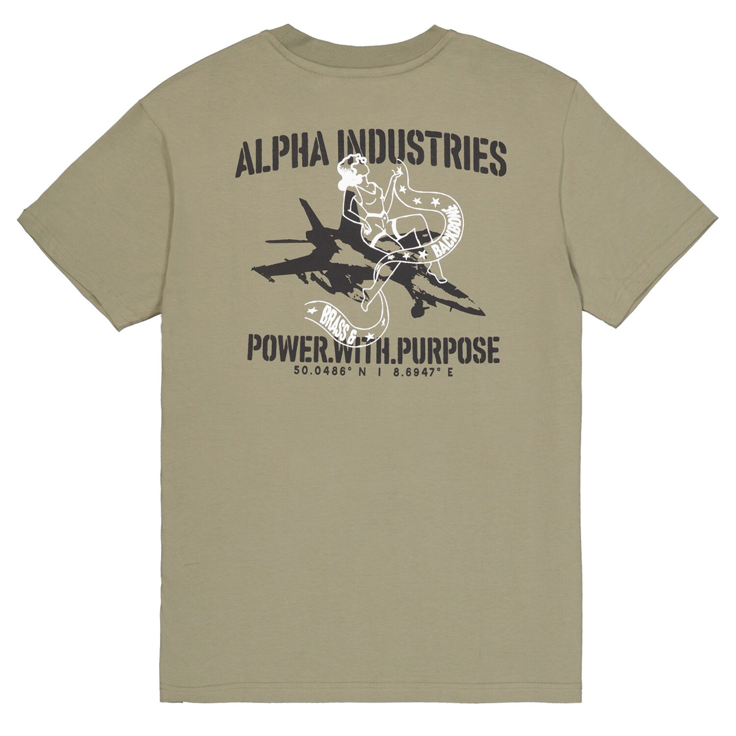Футболка T-shirt Alpha Industries Noseart Backprint - Olive