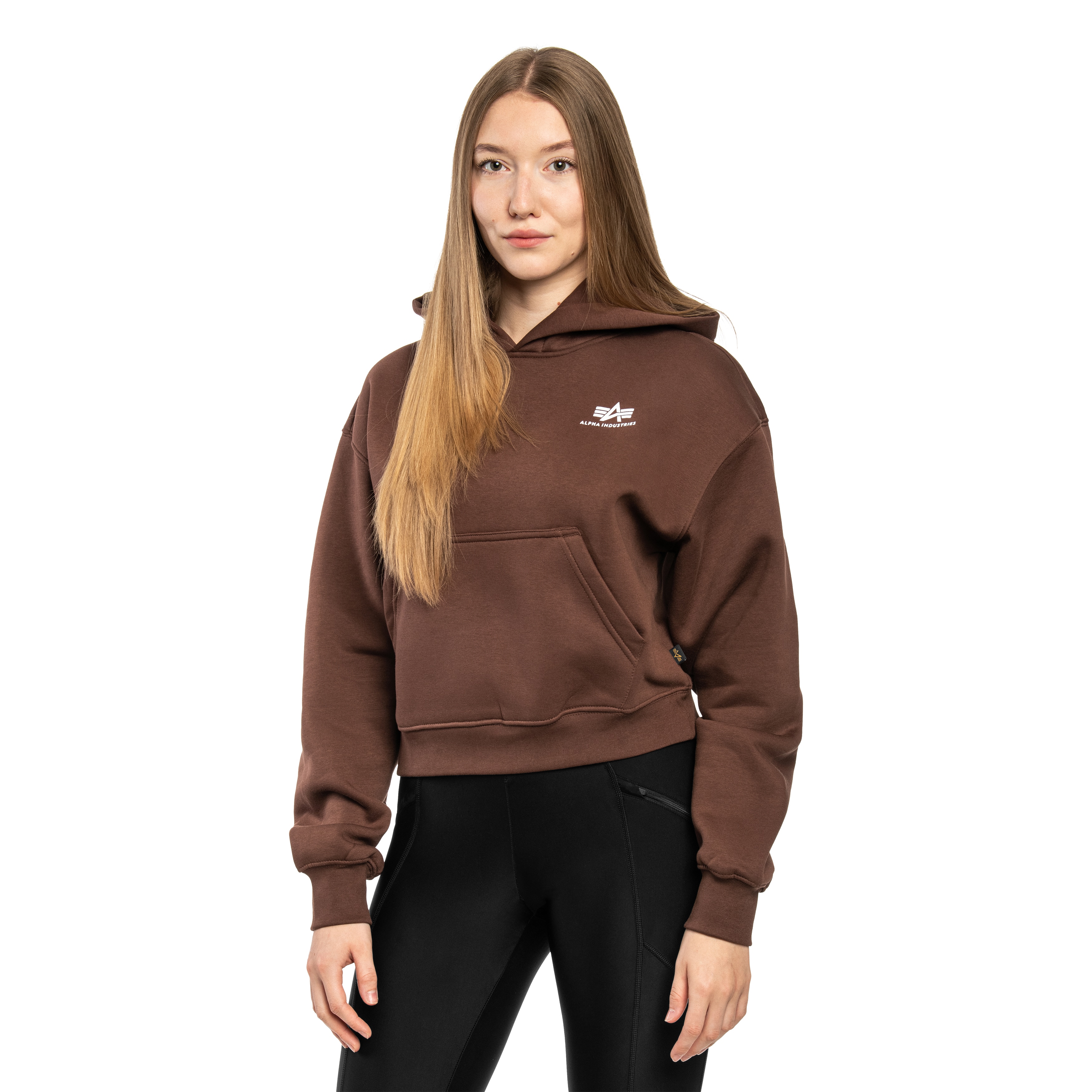 Жіноча кофта Alpha Industries Basic Small Logo Hoodie - Powder Brown