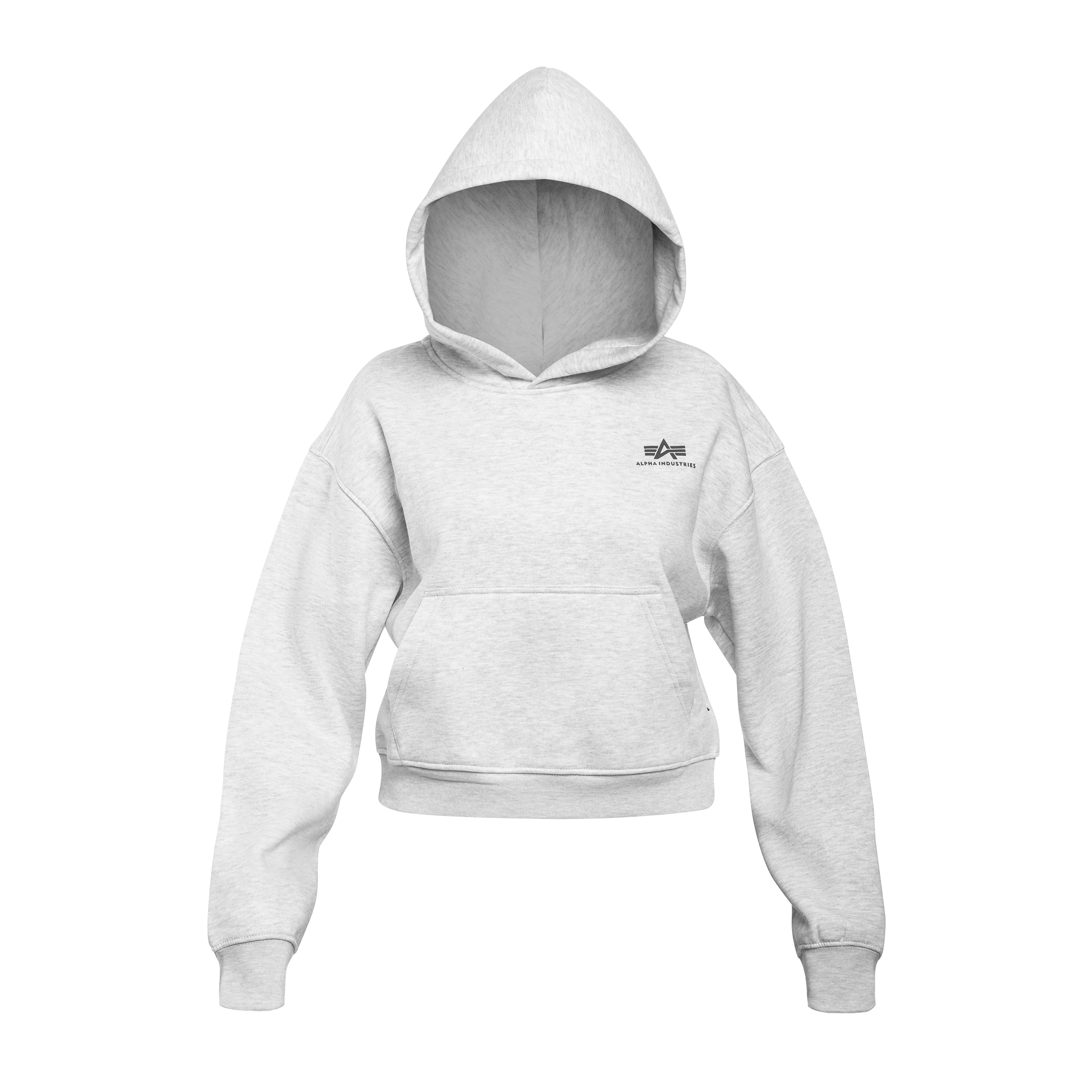 Жіноча кофта Alpha Industries Basic Small Logo Hoodie - Pastel Grey/Melange