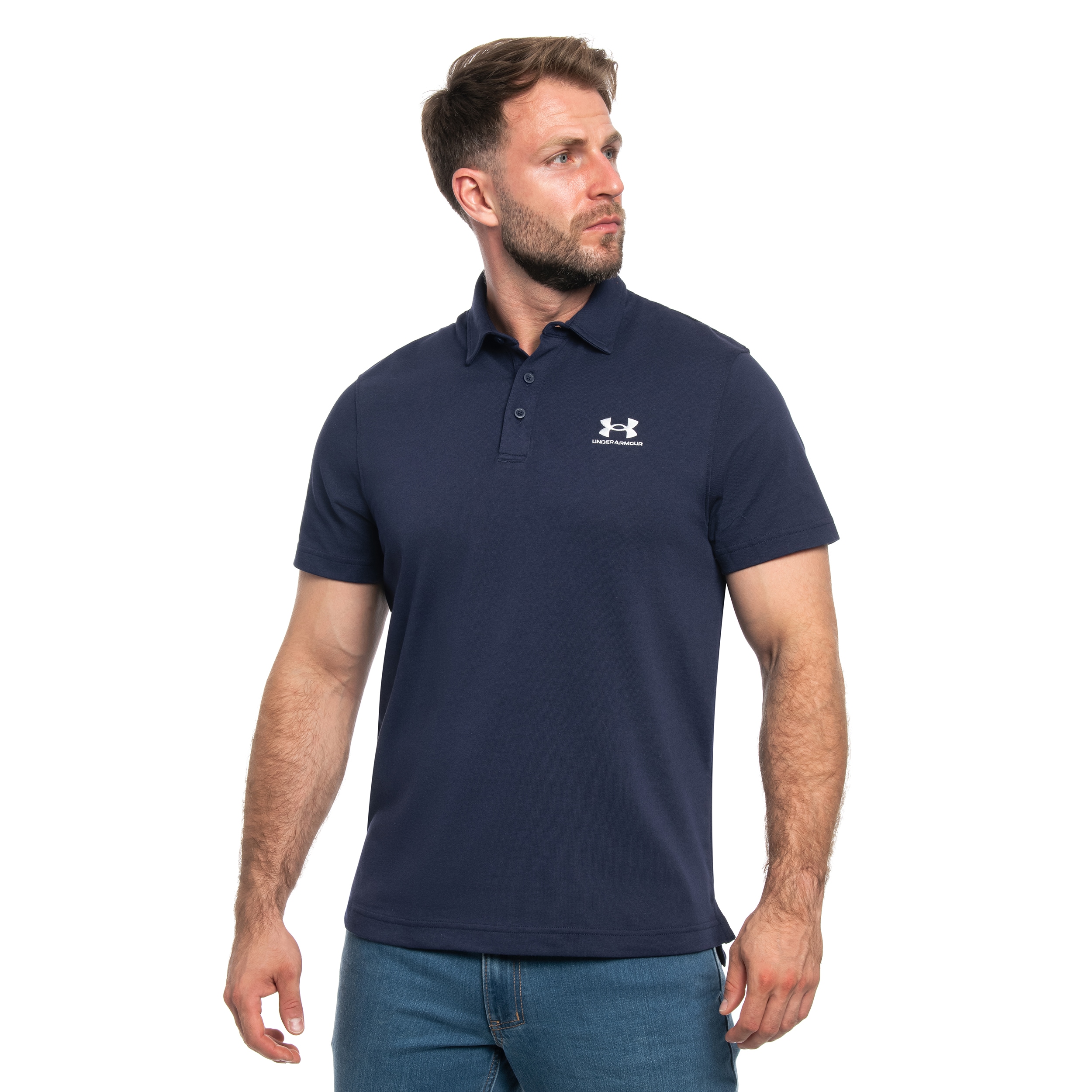 Футболка поло Under Armour Icon Polo - Midnight Navy/White