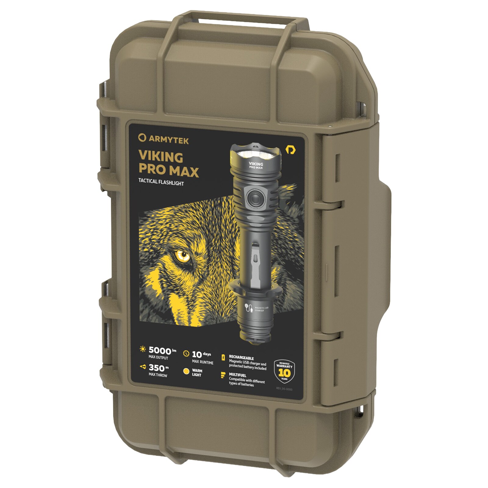 Ліхтар Armytek Viking Pro Max Magnet USB PCB Warm - 5000 люменів
