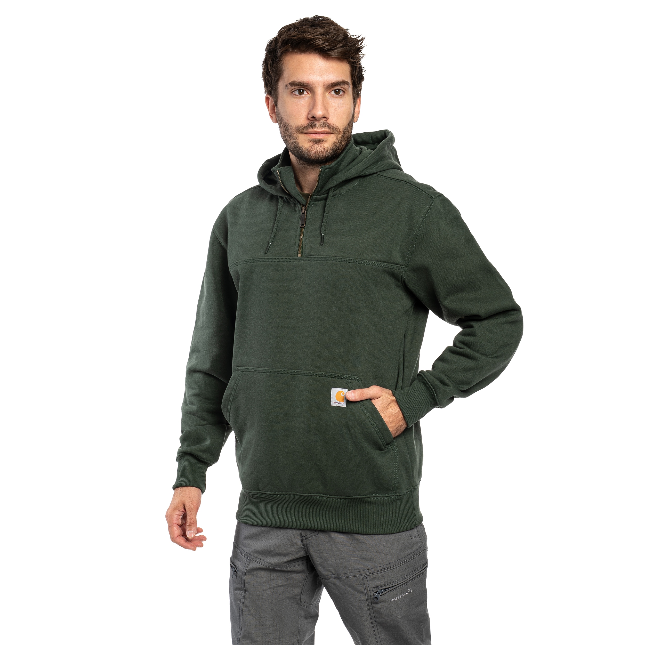 Світшот Carhartt Rain Defender Heavyweight Half Zip - Forestry Green