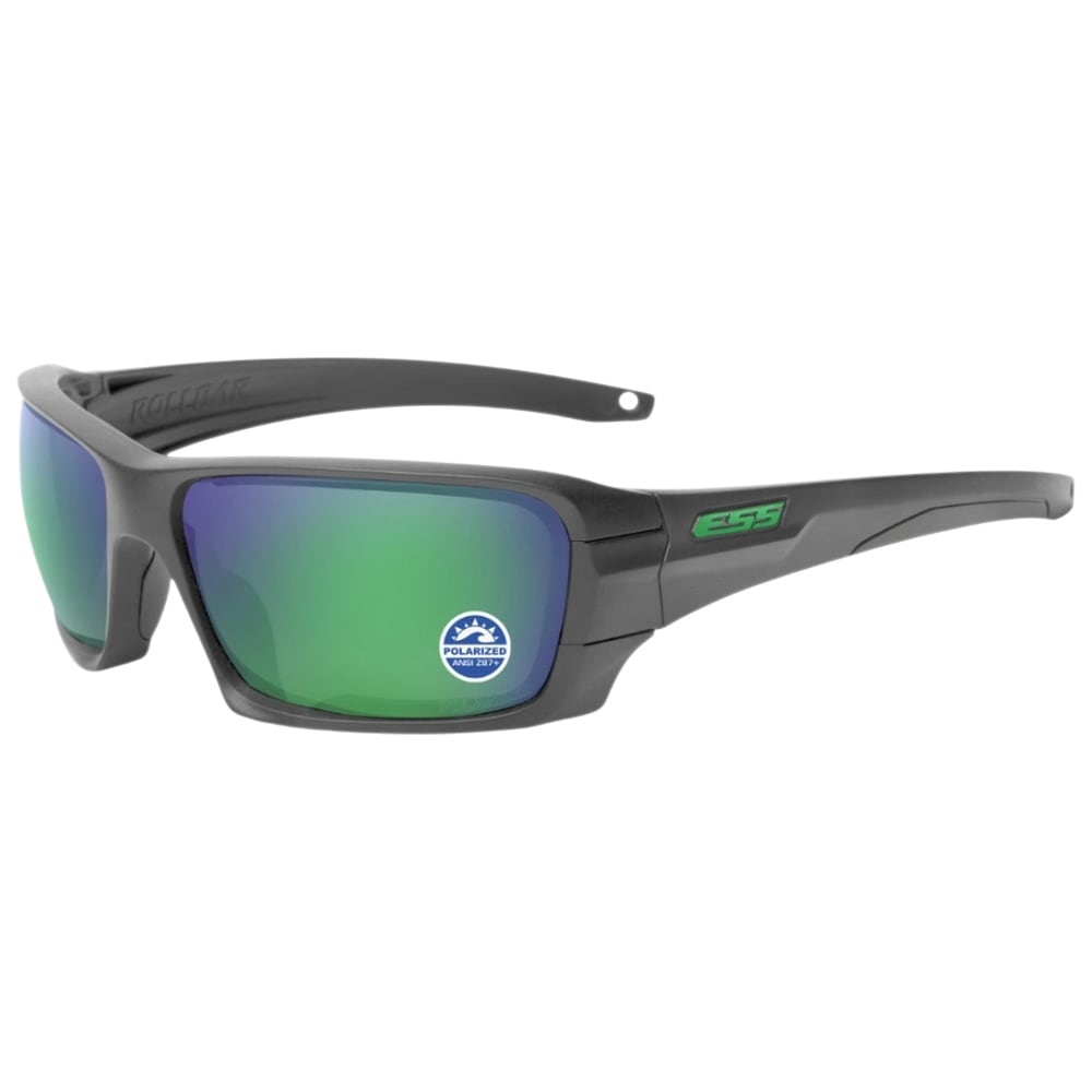 Тактичні окуляри ESS Rollbar Polarized EE9018-19 - Matte Carbon/Mirrored Green