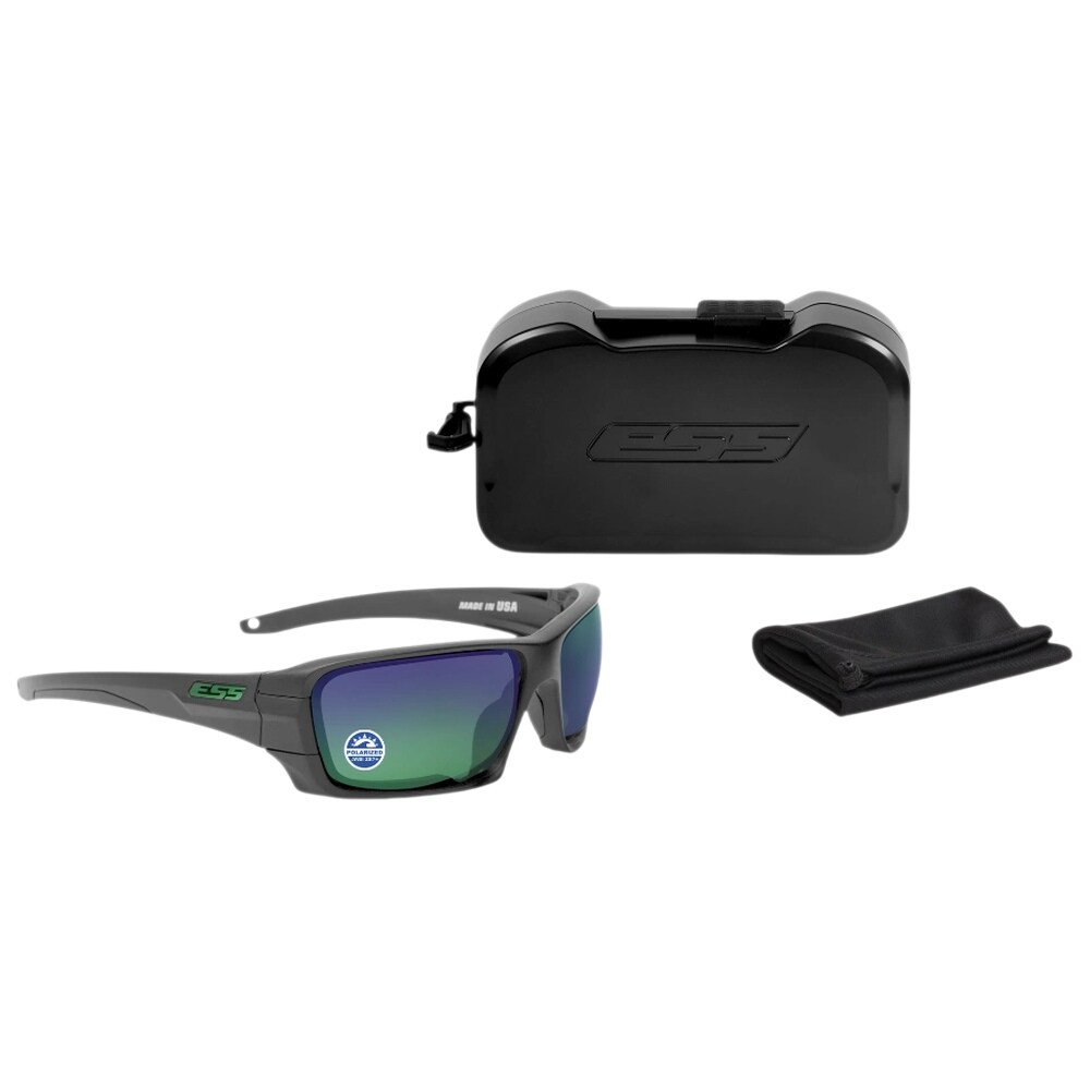 Тактичні окуляри ESS Rollbar Polarized EE9018-19 - Matte Carbon/Mirrored Green