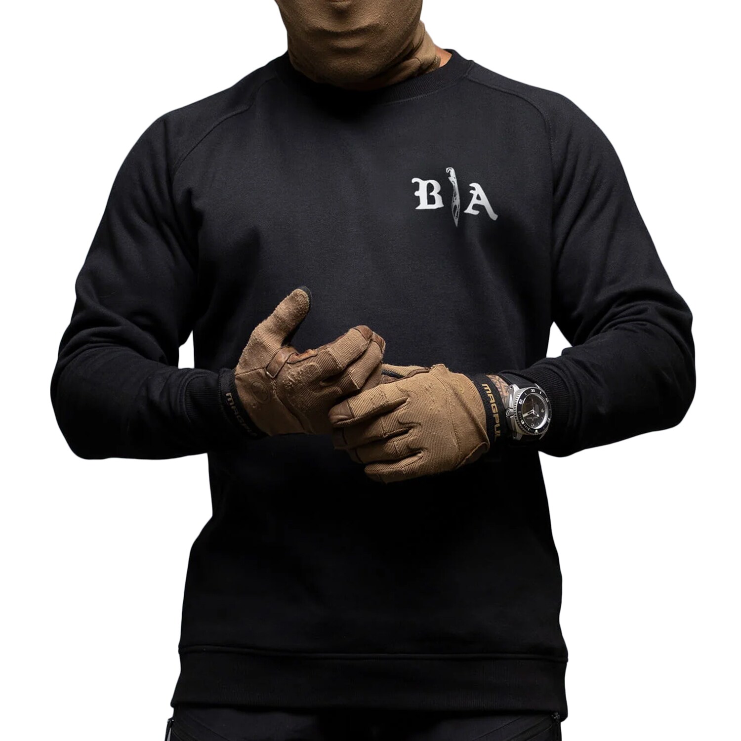 Світшот Brothers in Arms Die Once Crewneck - Black
