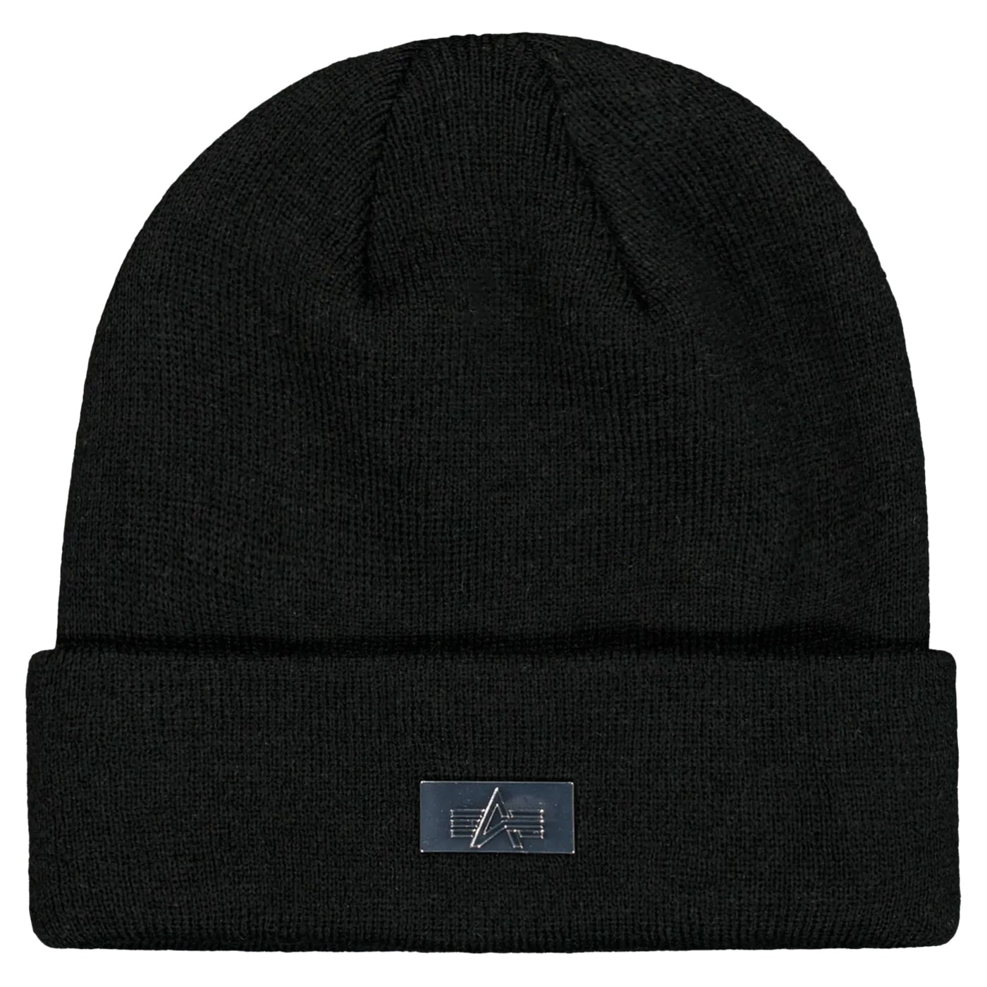 Шапка Alpha Industries Metal Label Beanie - Black