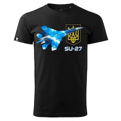 Футболка Воєннік СУ-27 ВПС України - Black