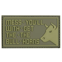 3D патч 101 Inc. Mess With the Bull - зелений