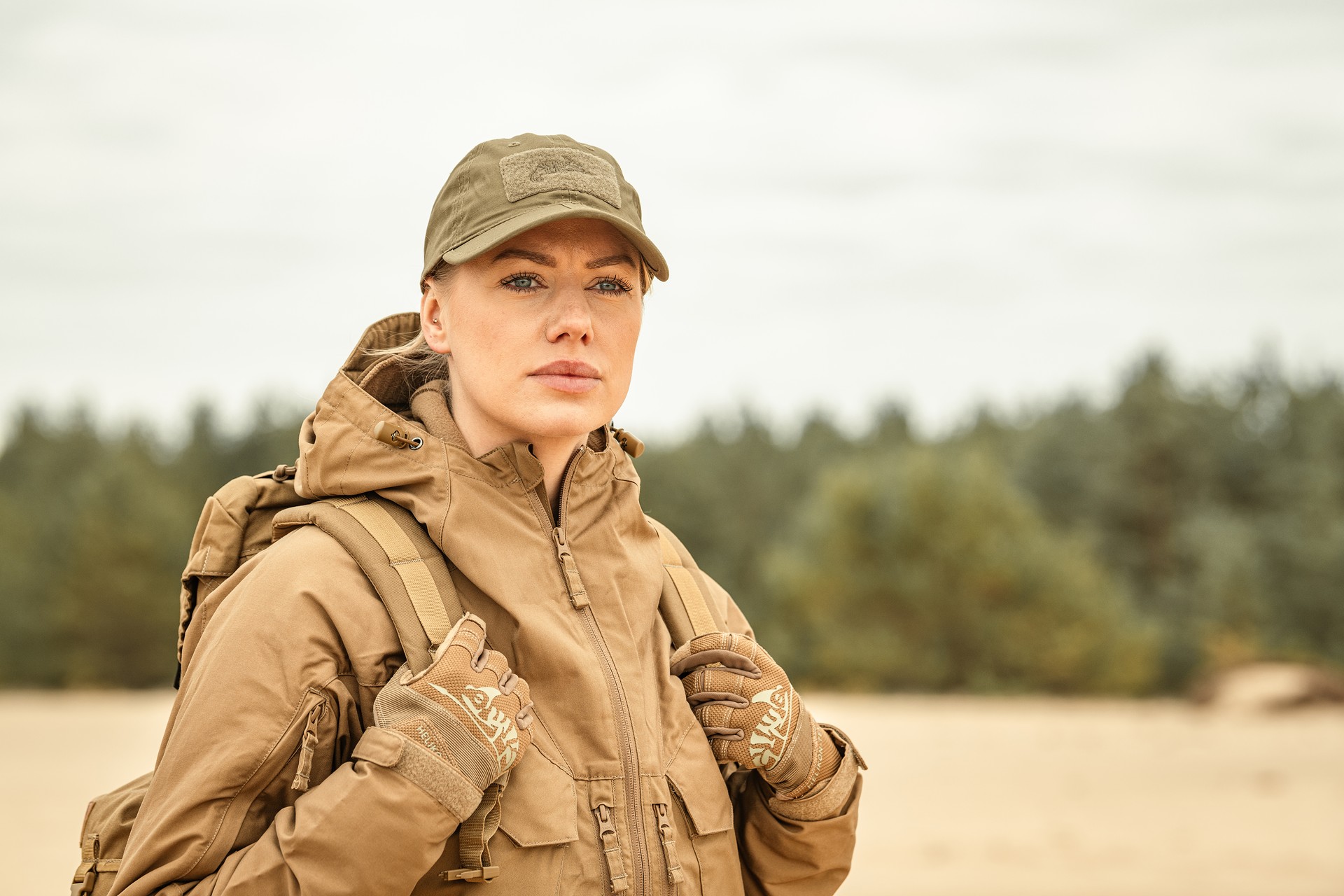 Бейсболка з velcro Helikon-Tex Folding PolyCotton Rip-Stop - Coyote