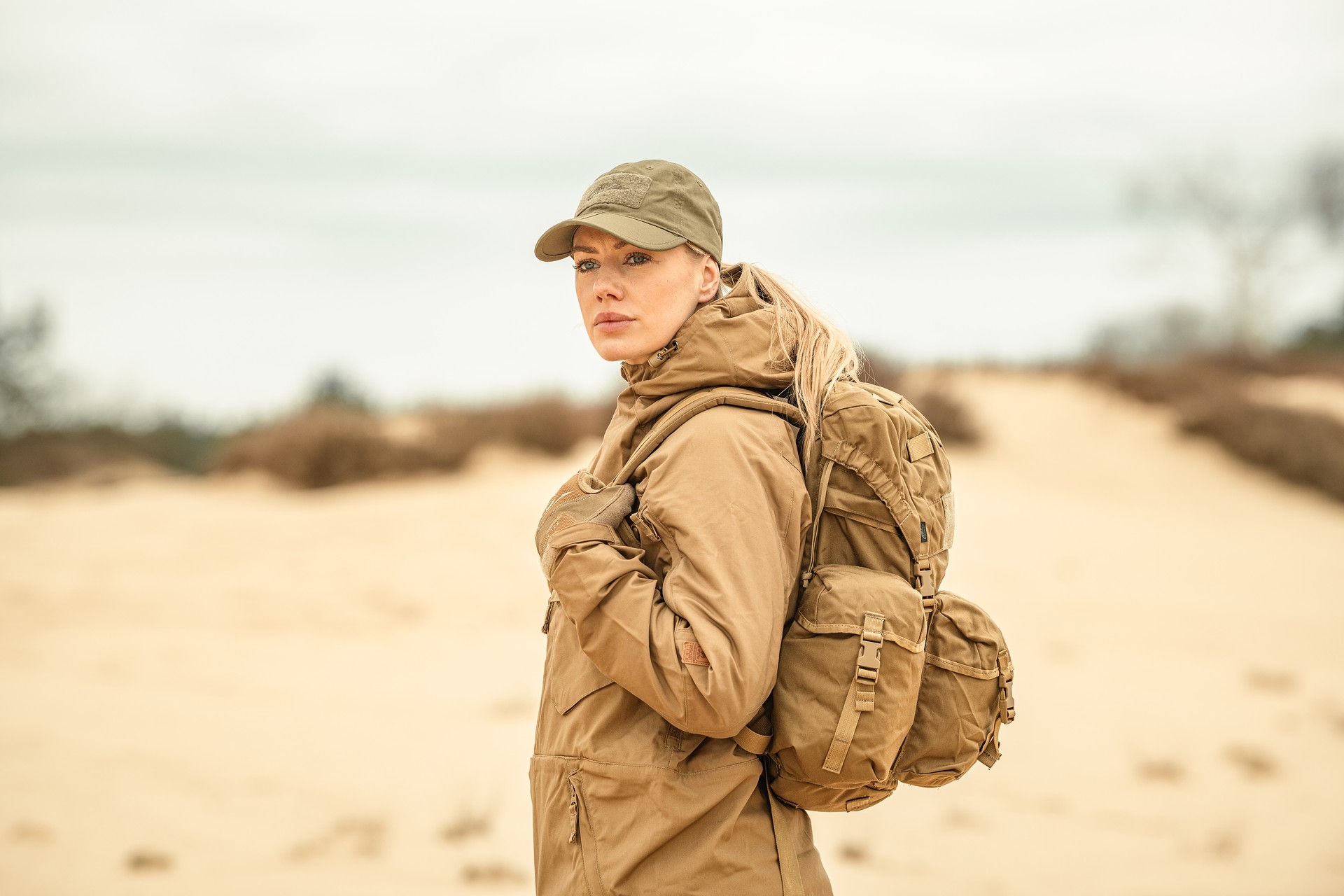 Бейсболка з velcro Helikon Folding PolyCotton Rip-Stop - Coyote